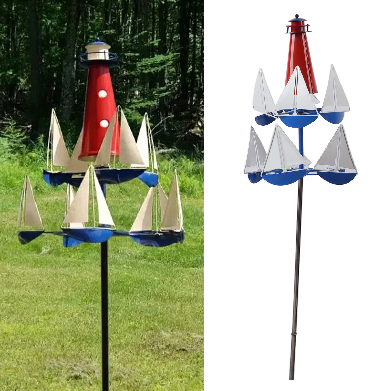 Neues Metallsegelboot Mit Drehbarer Windmühle