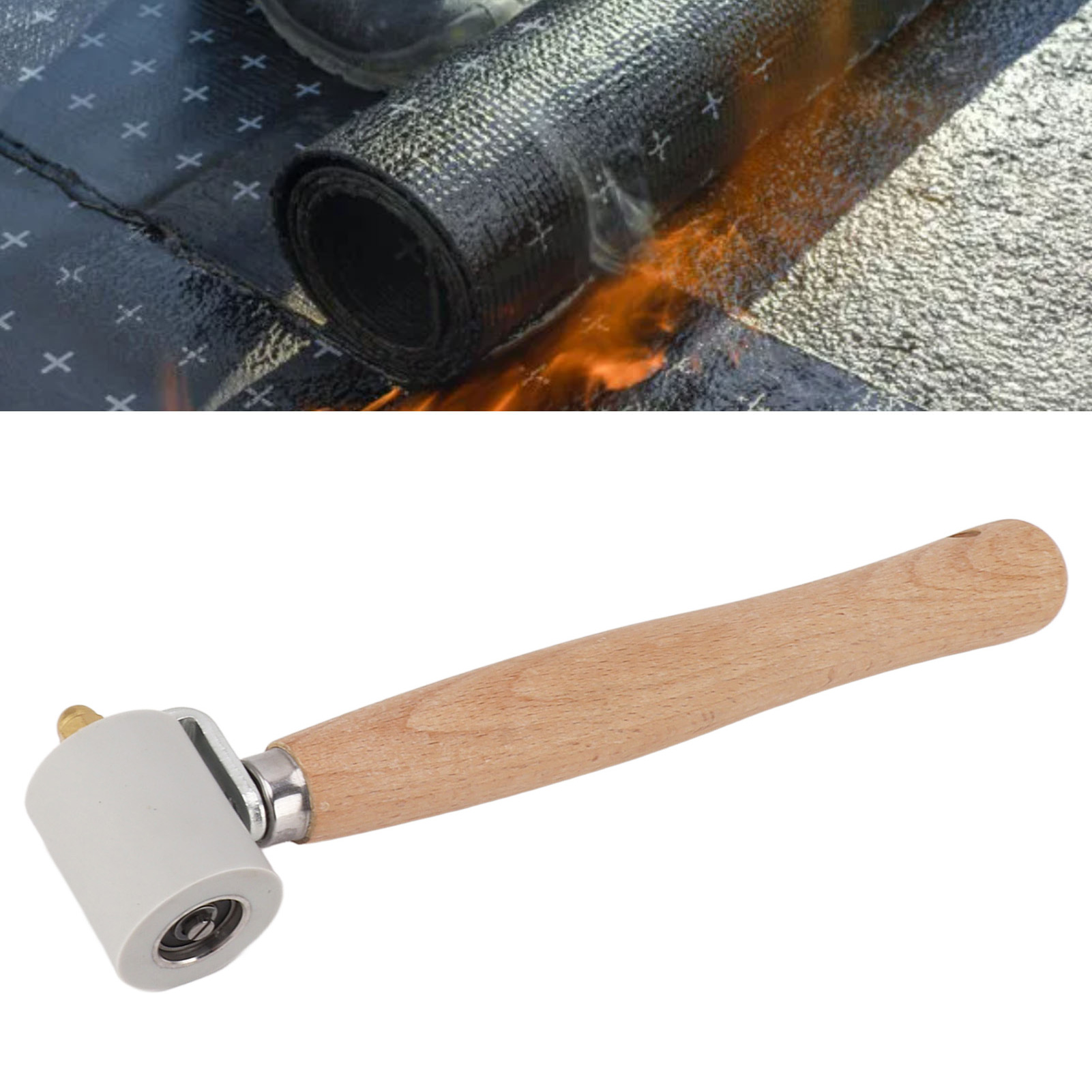 45 Mm Breite Silikon-druckwalze Zum Manuellen Verpressen Von Schweißnähten Wasserdichter Pvc-membranen.