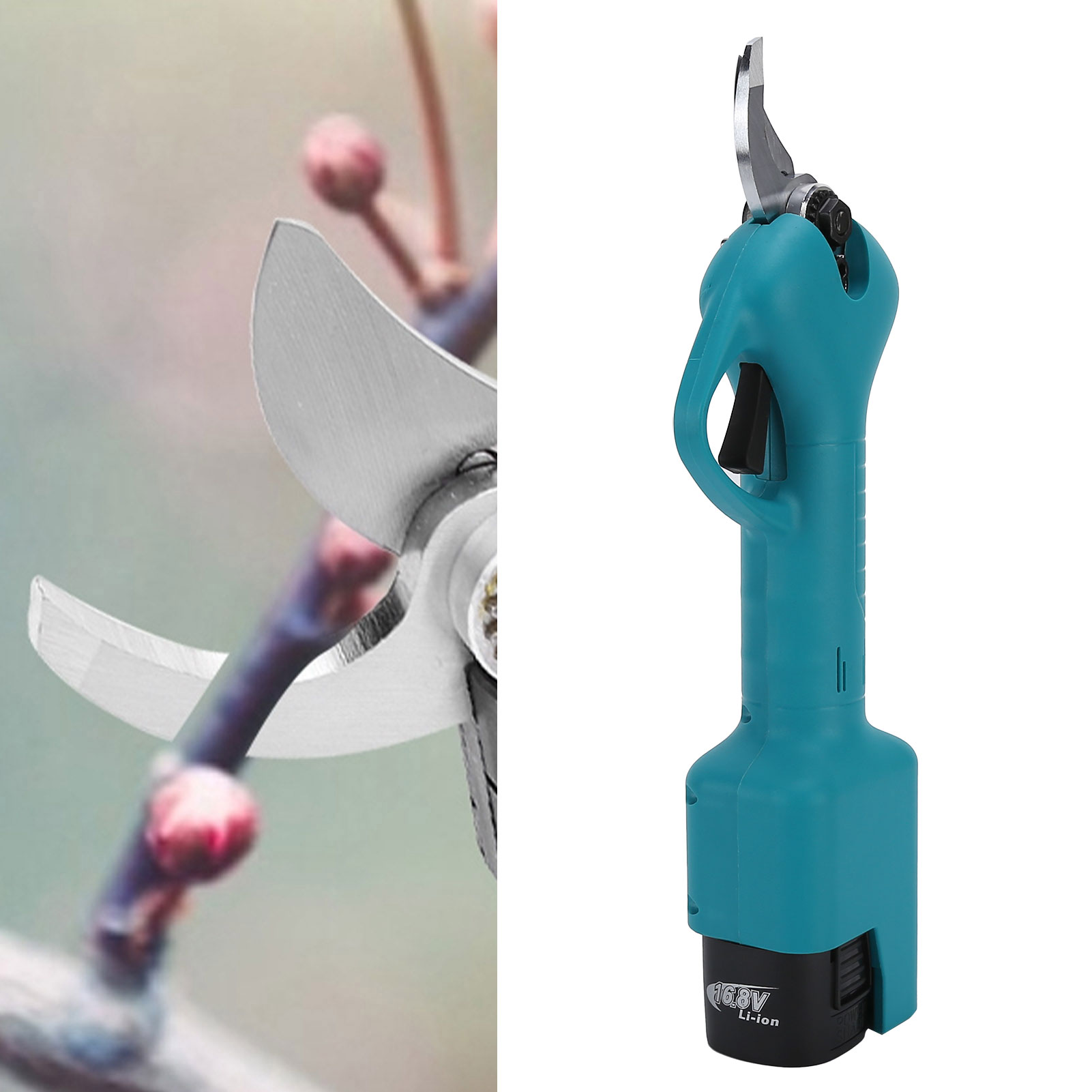 Kabellose Elektrische Gartenschere Mit Breiter Öffnung, Wiederaufladbarem Lithium-akku, Gartenwerkzeug