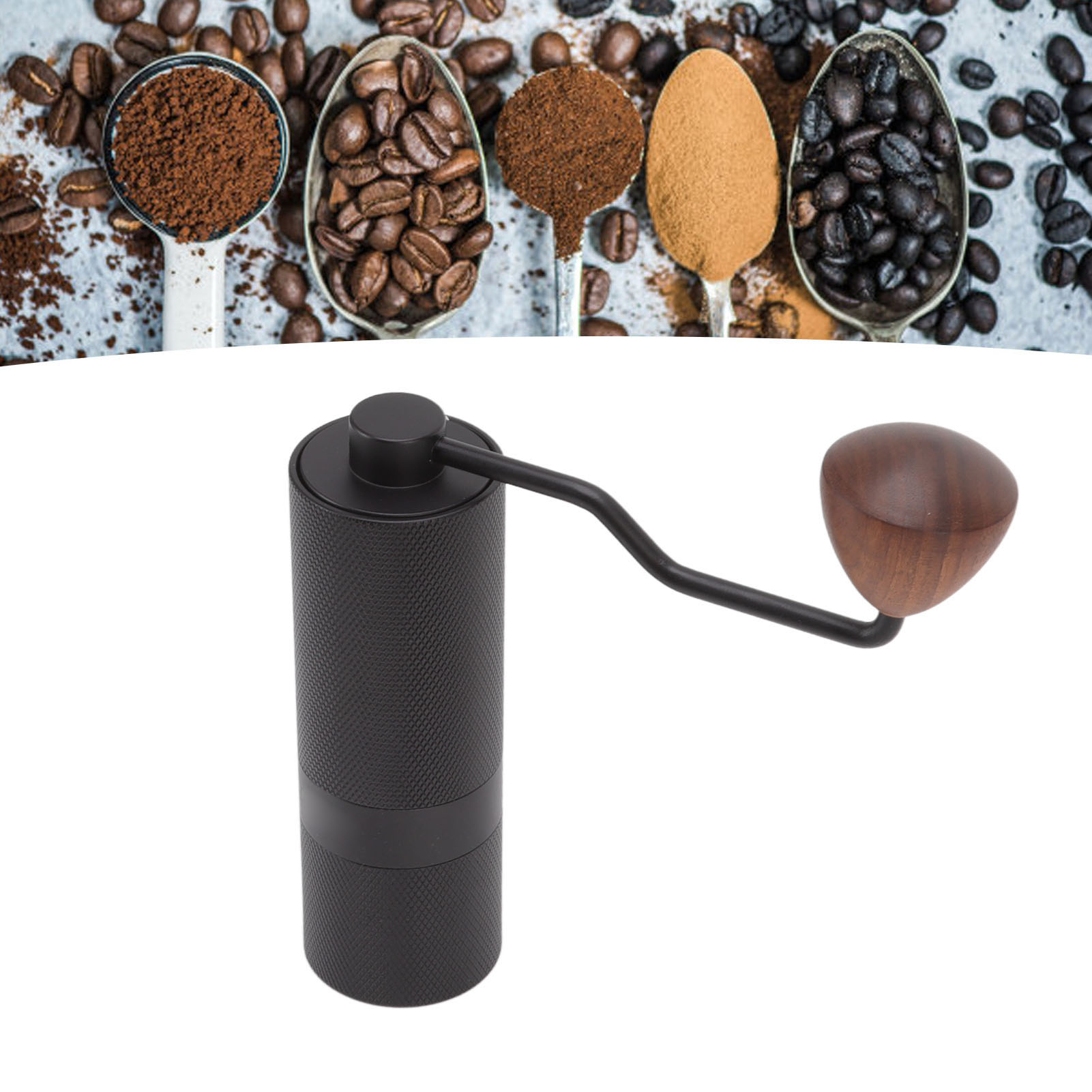 Manuelle Kaffeemühle Mit Kurbel Und Stahlkern, Sechskantkernmühle, Haushaltsmühle, Hochwertige Tragbare Mühle.