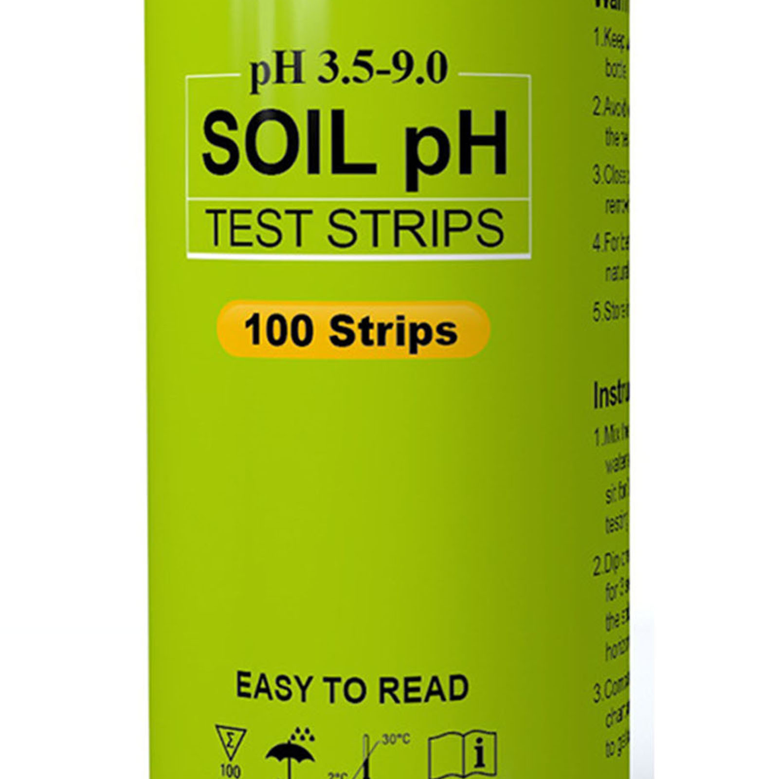 Boden-ph-teststreifen, Ph-genauigkeit 3,5-9,0, 100 Streifen, Teststreifen Für Säure Und Alkalität.