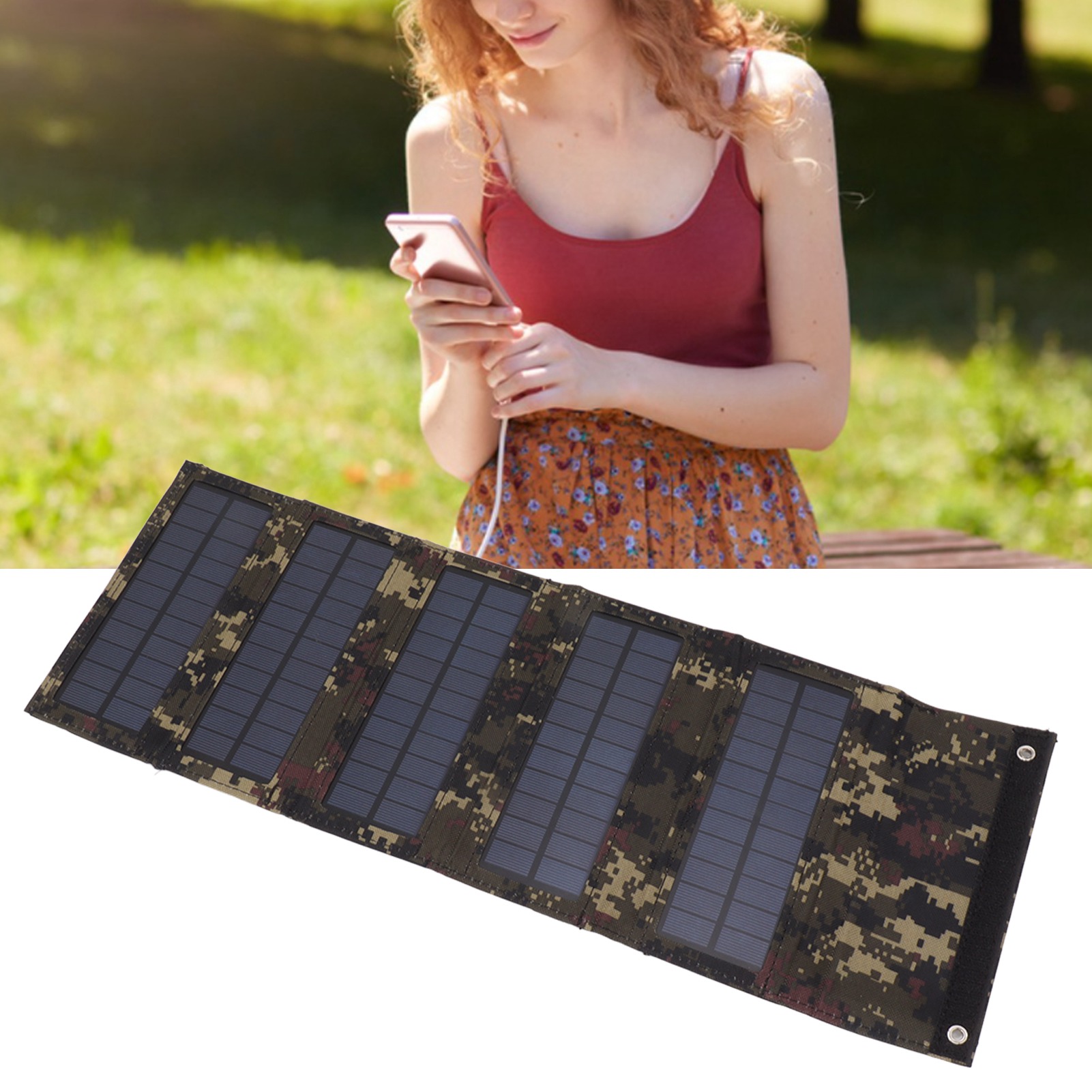 Faltbare 50-w-solarladetasche, Tragbares Notfallladegerät Für Mobiltelefone Im Freien, Mini-tarnladegerät.