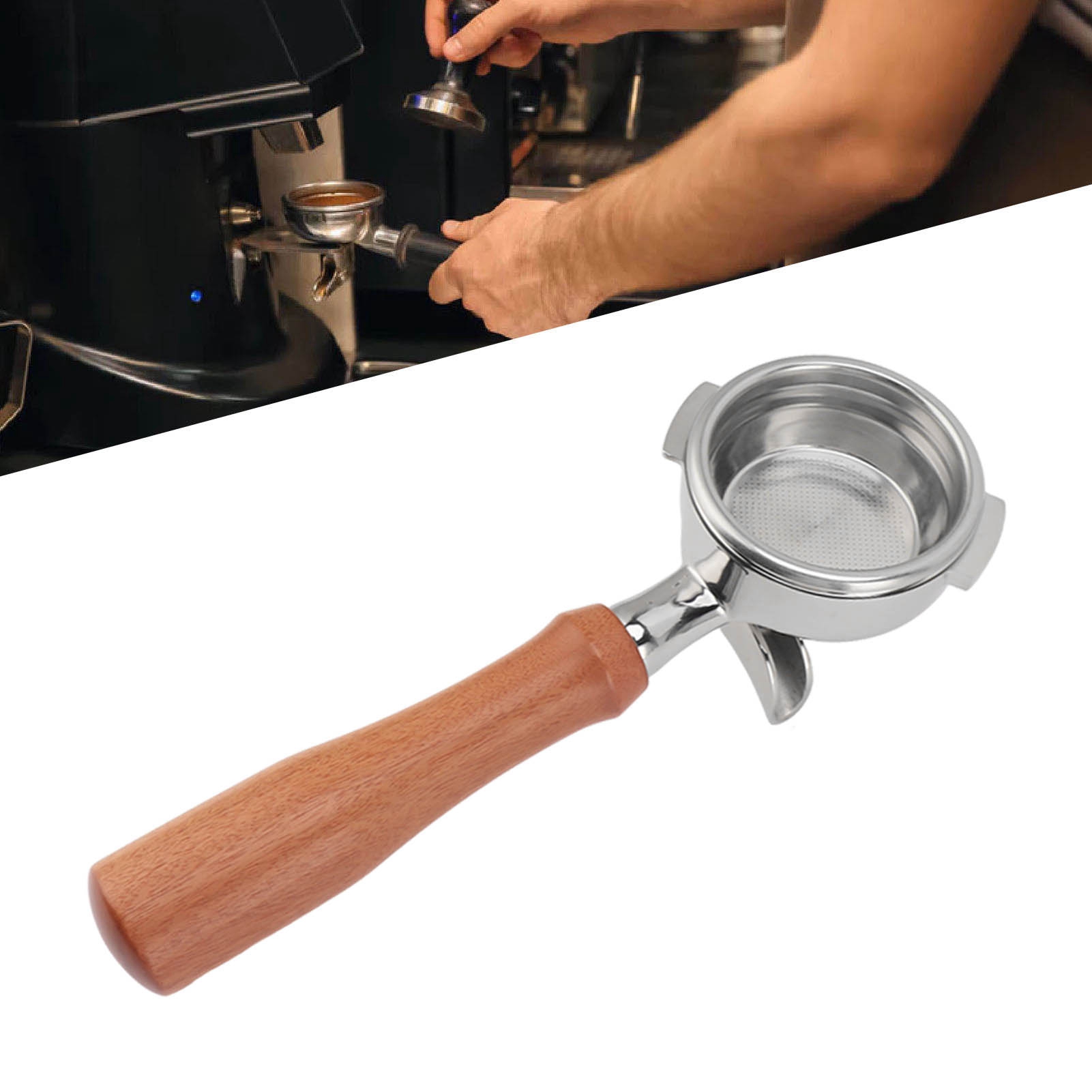 Nuova Kaffeemaschine Mit 58 Mm Doppelauslauf, Edelstahlgriff, Modell E, Palisander-finish