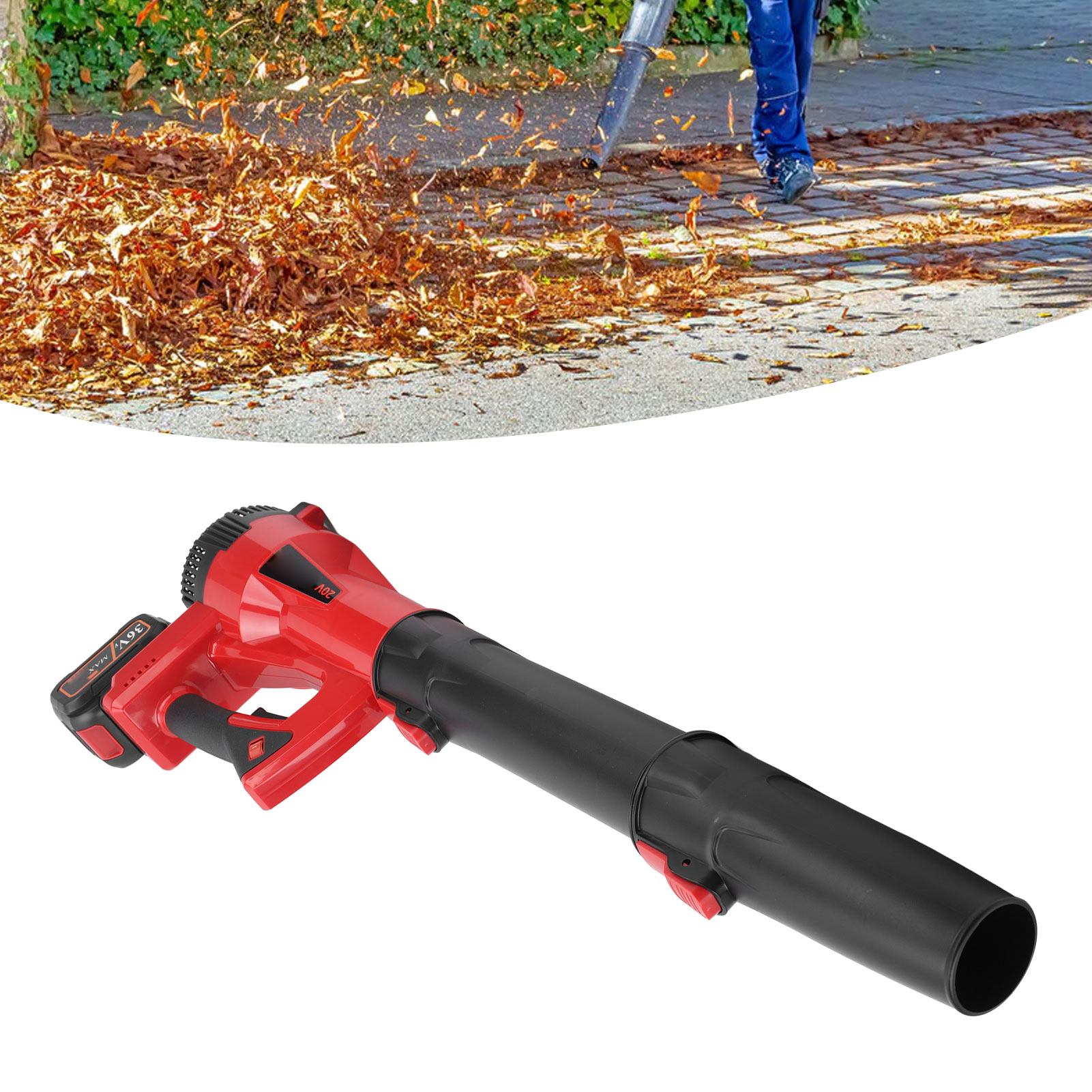 Es-3607 Elektrischer Laubbläser, Wiederaufladbarer Schneefräse, Leistungsstarker Industriebläser Mit Lithium-akku, Einhandbedienung, 100–240 V, Entspricht Europäischen Normen