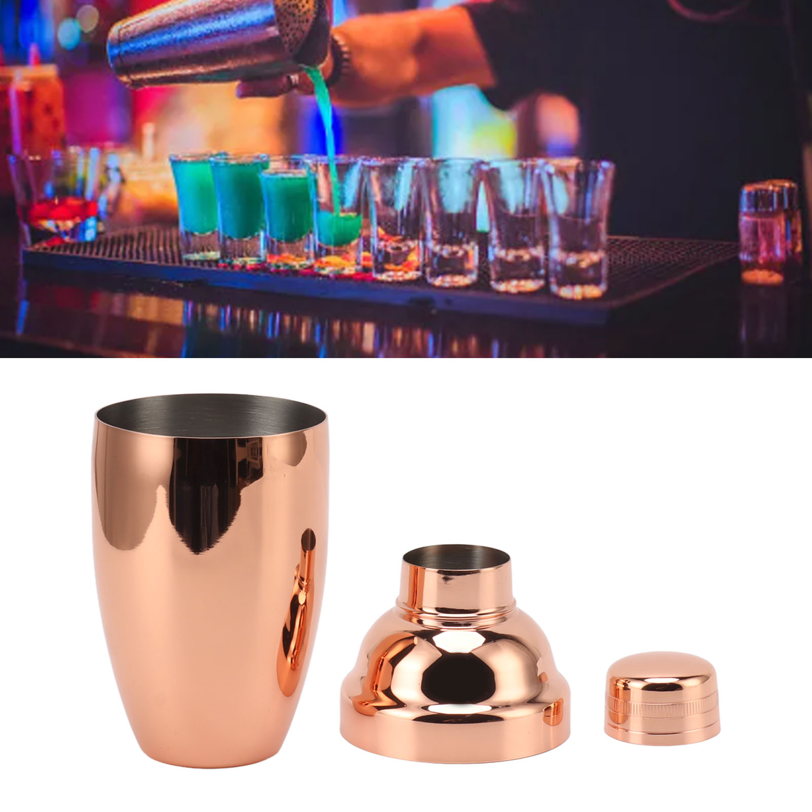 Salzstreuer Aus Edelstahl 304, Zweigeteilter Französischer Salzstreuer, Roségold