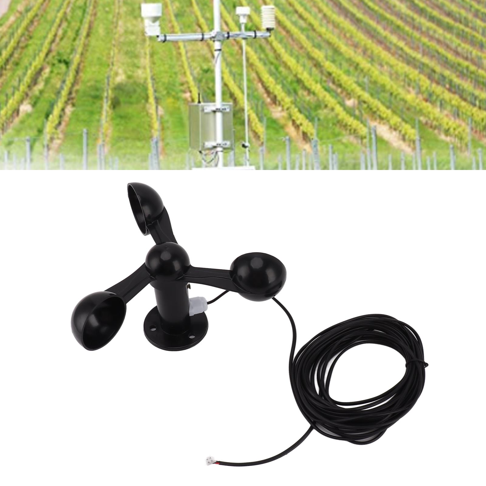 Anemometer, Windgeschwindigkeitssensor, Schalenanemometer, Winddetektor Für Außenwetterstationen, Kunststoffschale, 0–3,8 V