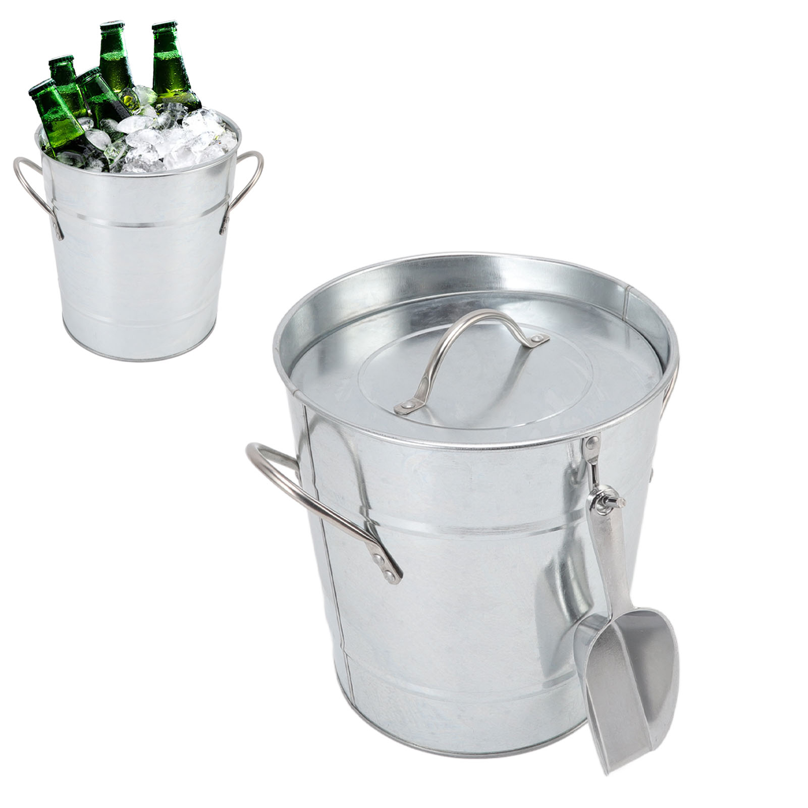 Runder Weinkühler Mit Eisschaufel Und Eisbehälter, Originalfarbe