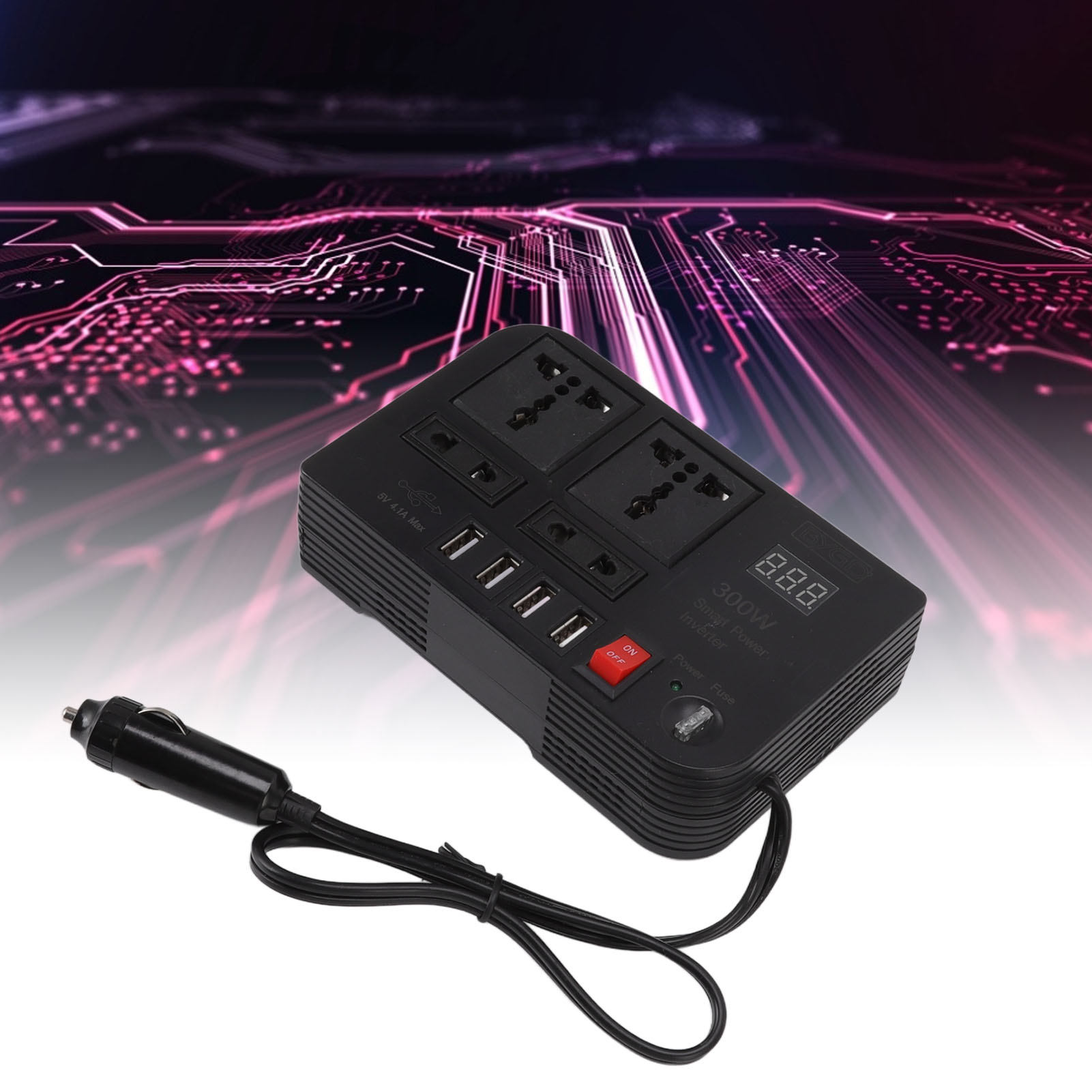 12v 300w Kfz-stromwandler, Kfz-transformator (ac220v)