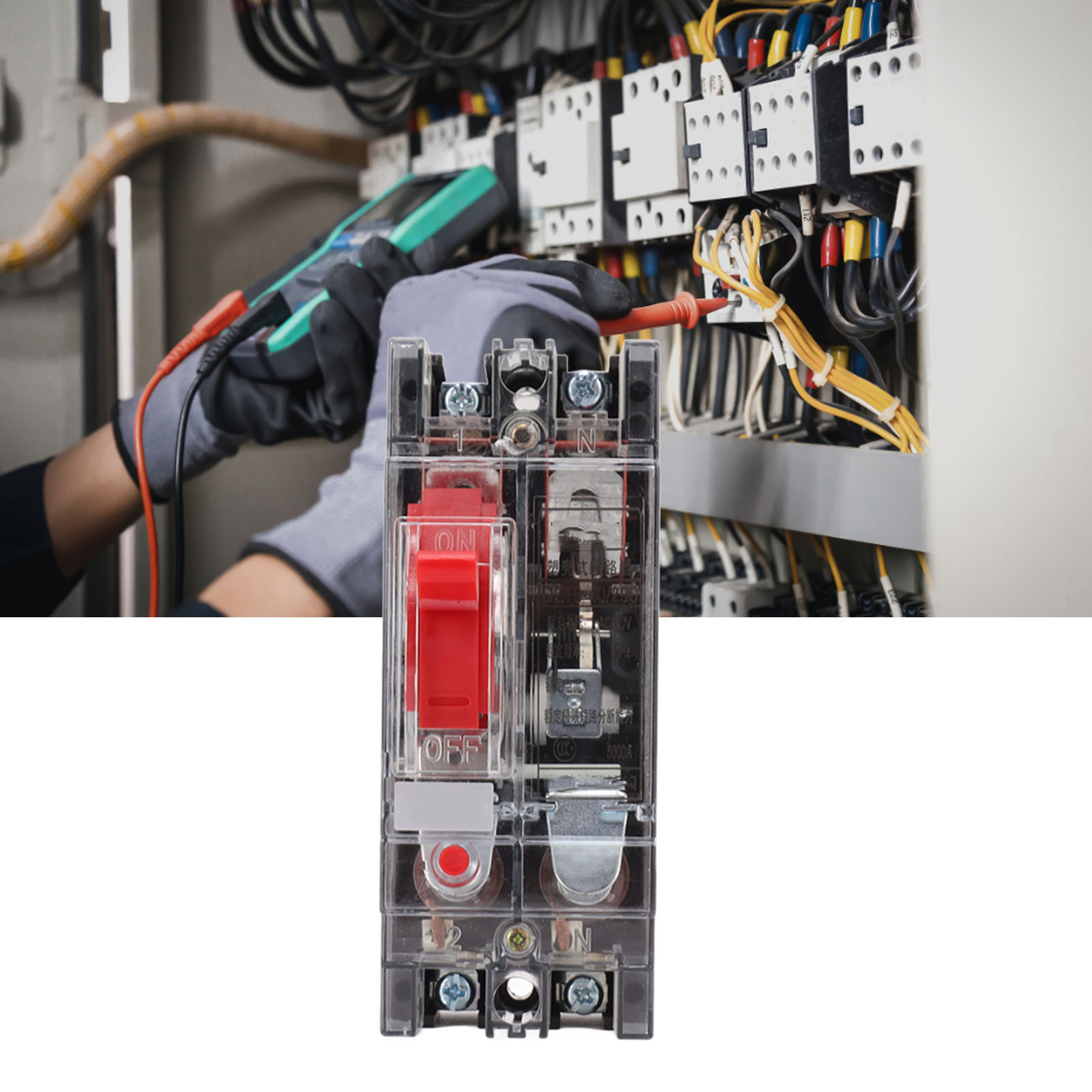 Dz15-leistungsschalter Mit Transparentem Formgehäuse, 32 A/40 A Schutzschalter, 220 V 2p/32 A Pneumatischer Schalter