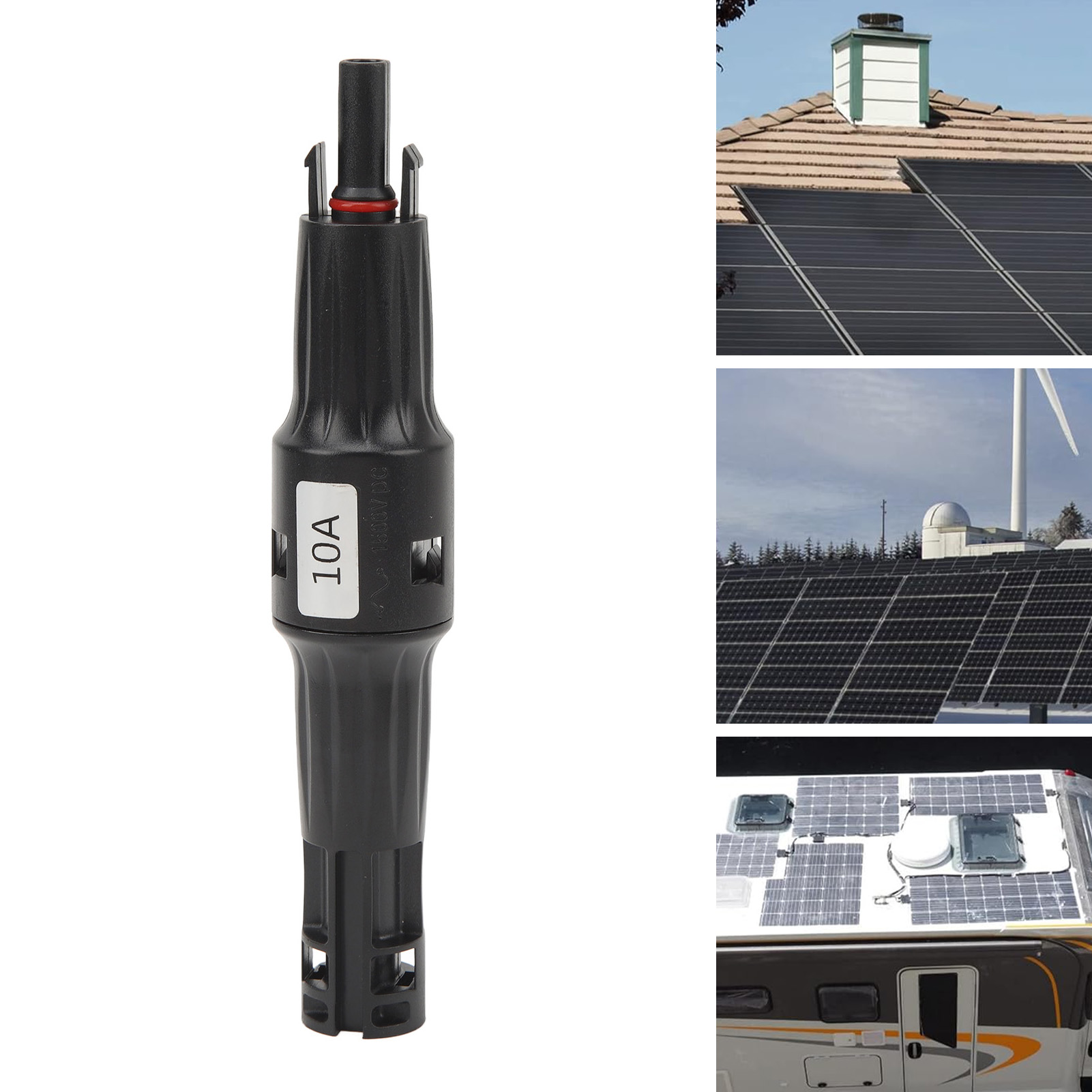 Wasserdichter Stecker/buchse 1500 V 10 A Mit Sicherung, Anschluss Für Photovoltaikdiode, Kompatibel Mit Mc4-sperrdiode