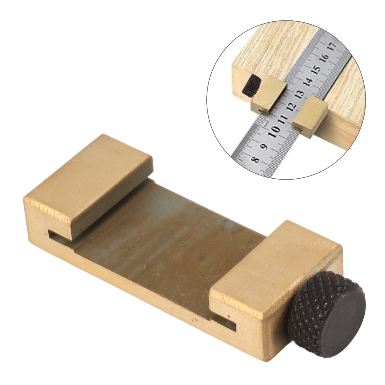Positionierblock Für Stahllineal, Anschlagblock Für Stahllineal, Markierblock Für Die Holzbearbeitung, Markiervorrichtung Für Lineal, Anschlagschieber Für Lineal (35 Mm)