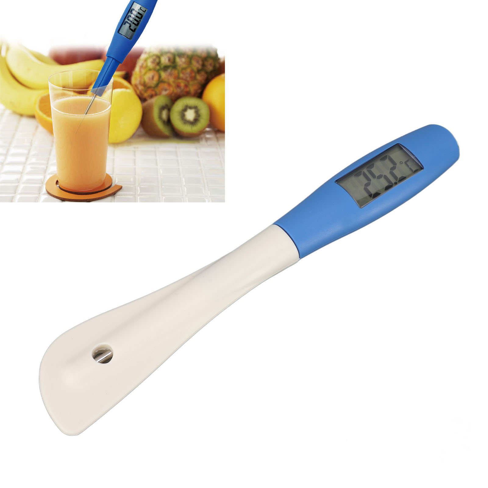 Silikonschaber Mit Integriertem Elektronischem Thermometer Zum Kochen Von Speisen Und Zum Mischen Von Schokolade