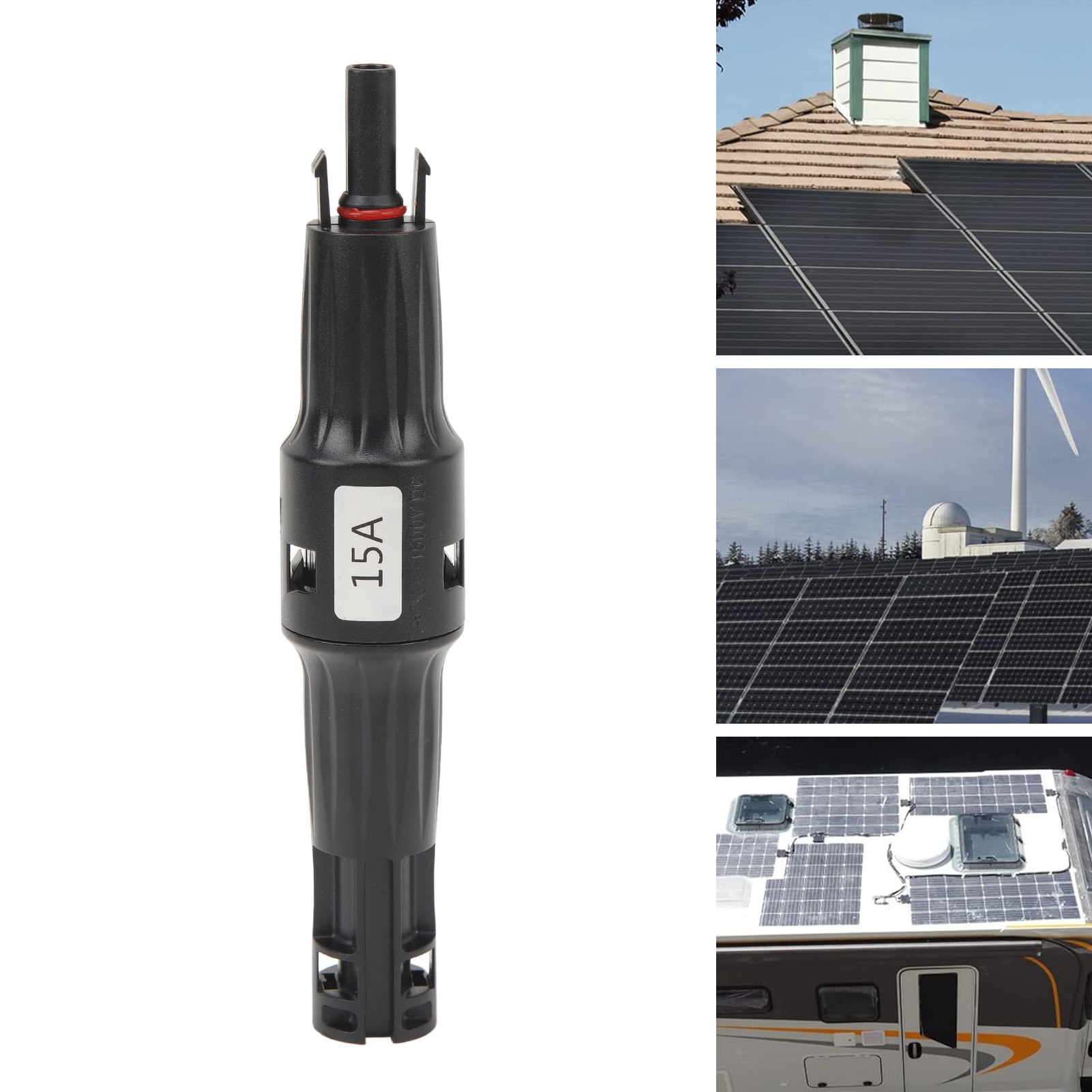 Wasserdichter Stecker/buchse 1500 V 15 A Mit Sicherung, Anschluss Für Photovoltaikdiode, Kompatibel Mit Mc4-sperrdiode