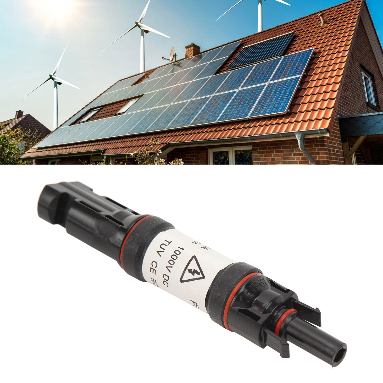 Wasserdichter Stecker/buchse 1000 V 20 A Mit Sicherung, Anschluss Für Photovoltaikdiode, Kompatibel Mit Mc4-sperrdiode
