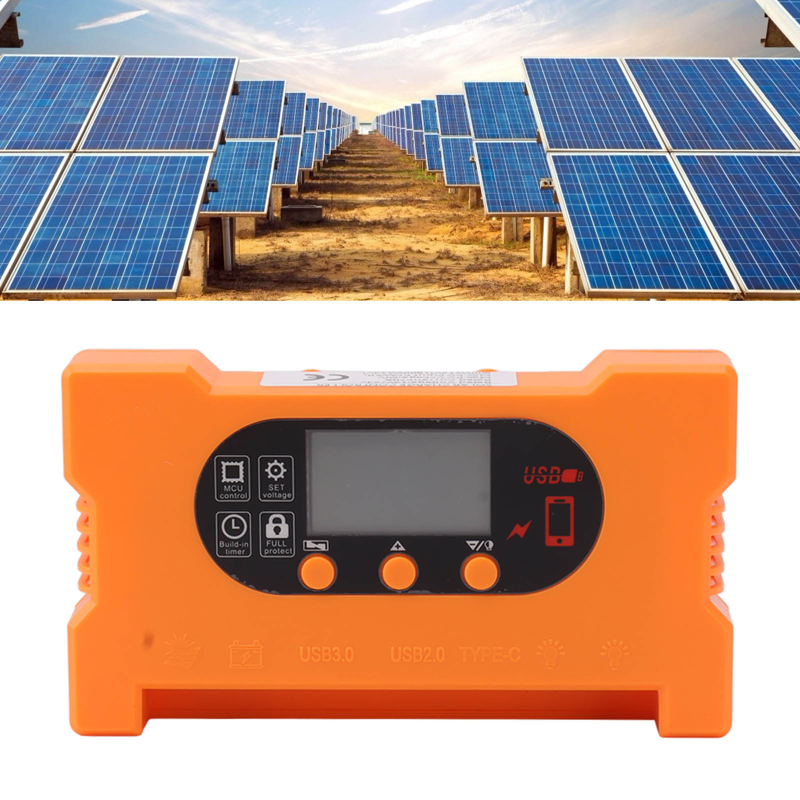 Neuer Solarladeregler Mit Zwei Usb Typ-c Schnellladeanschlüssen, Dc-schnellladefunktion, Batterielosem Direktantrieb Und 10 A.