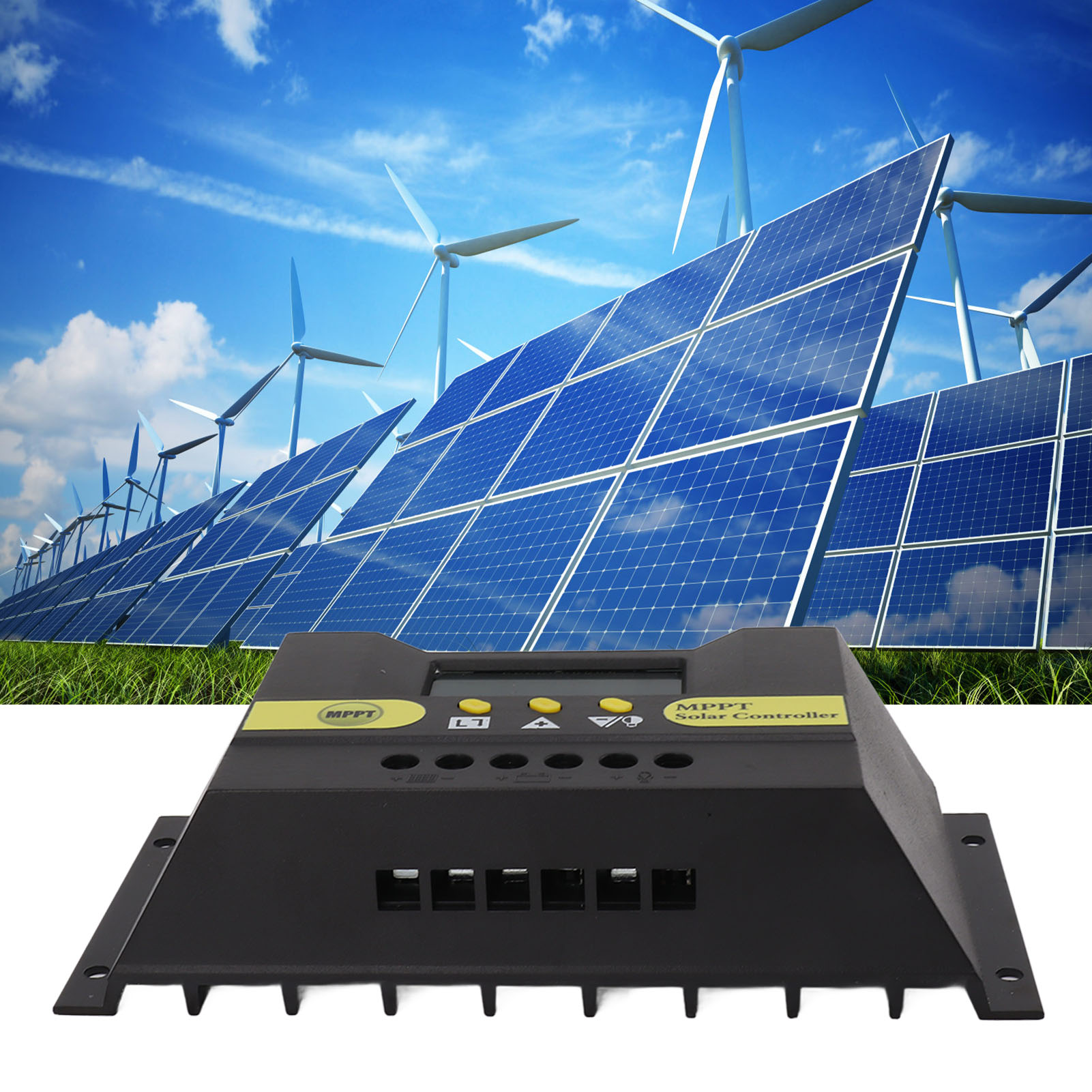 12v/24v Mppt-solarladeregler Mit Adaptiver Lade-/entladefunktion Für Lithium-säure- Und Bleiakkumulatoren, Universelles Lcd-display, 20a