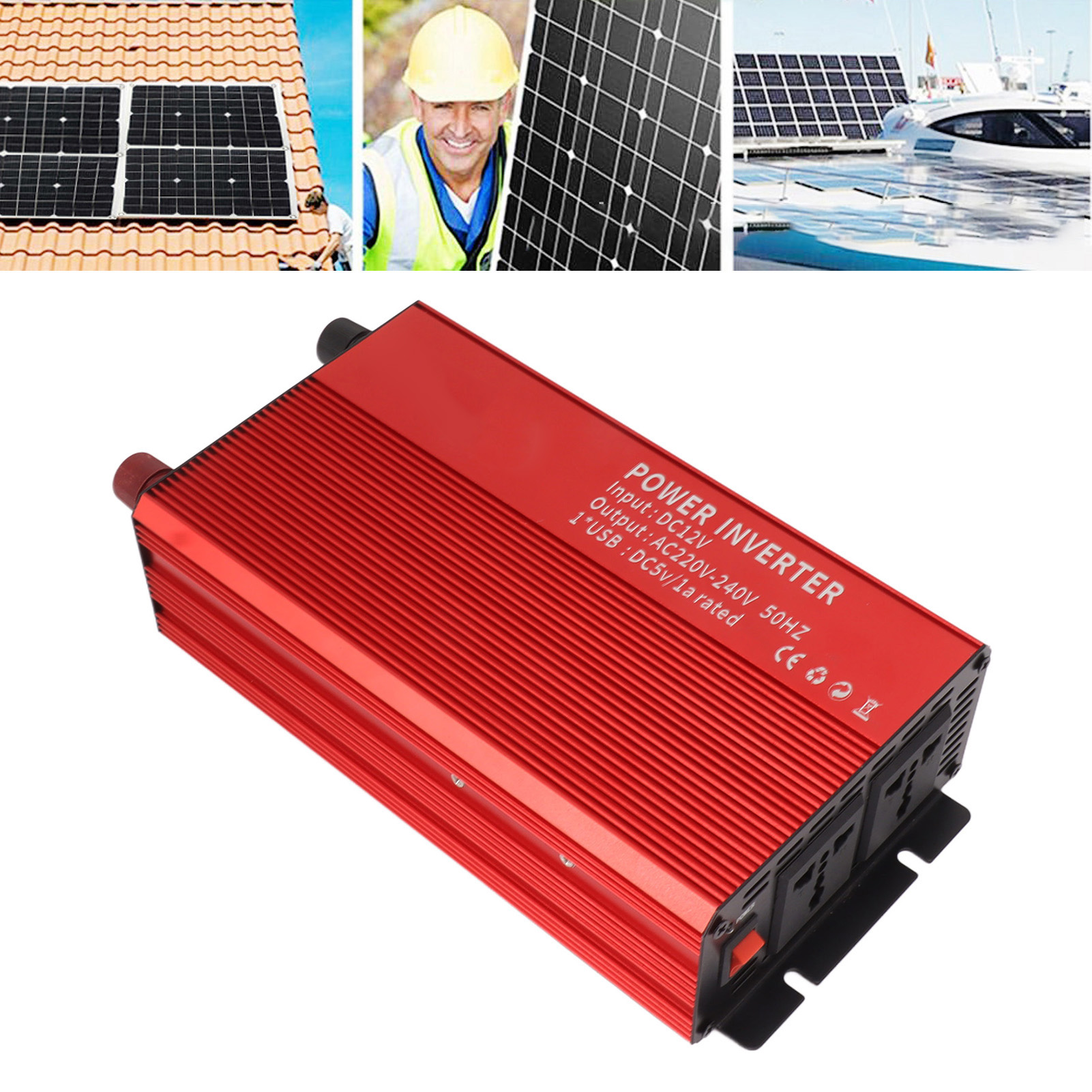 1500-w-solarwechselrichter Für Haus Und Auto, 12 V Auf 220 V, Hochleistungsnetzteil