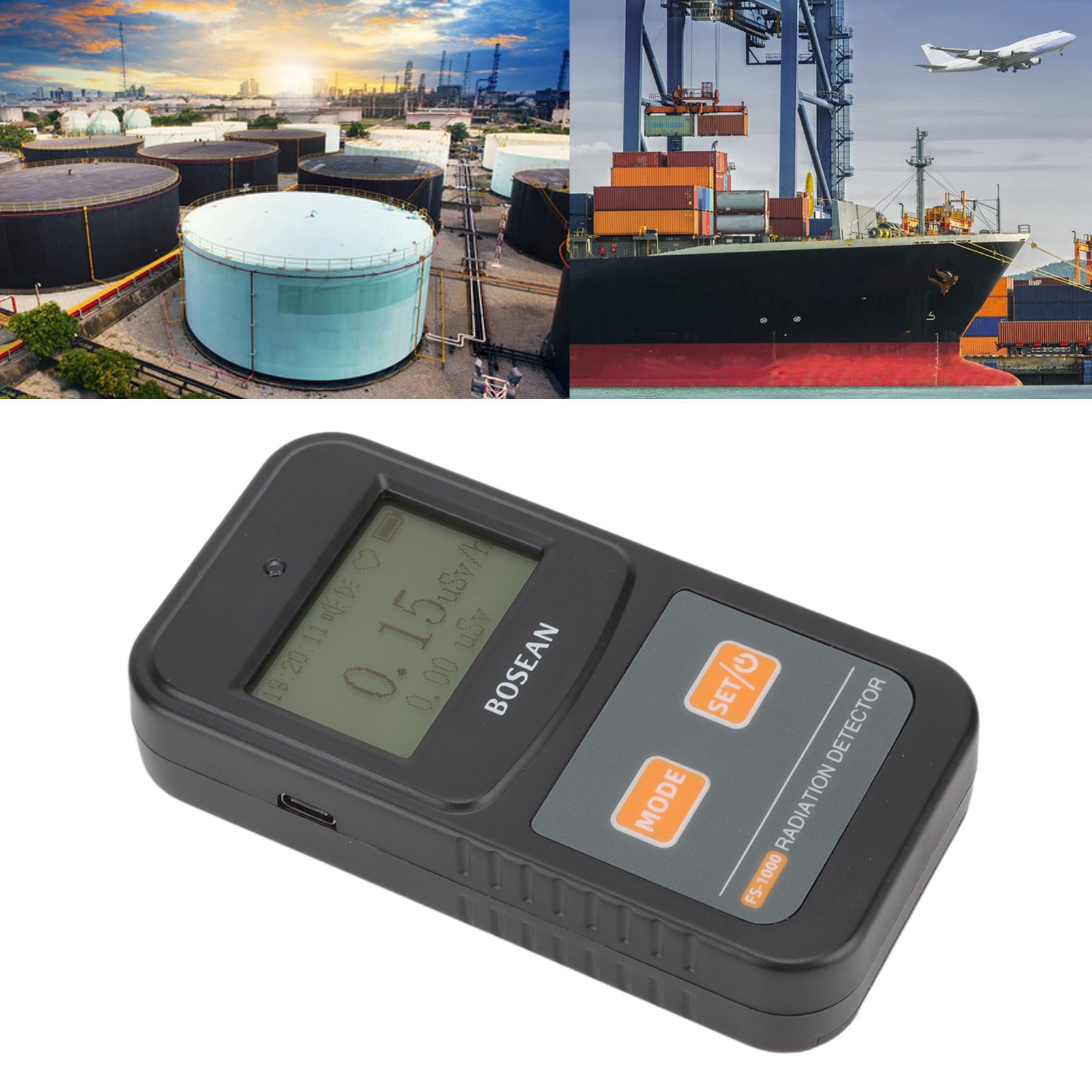 Fs-1000 Detektor Für Nukleare Strahlung, Messgerät Für Elektromagnetische Ionisation Und Radioaktive Strahlung, Professionelles Energiekompensiertes Gm-zählrohr (schwarz)