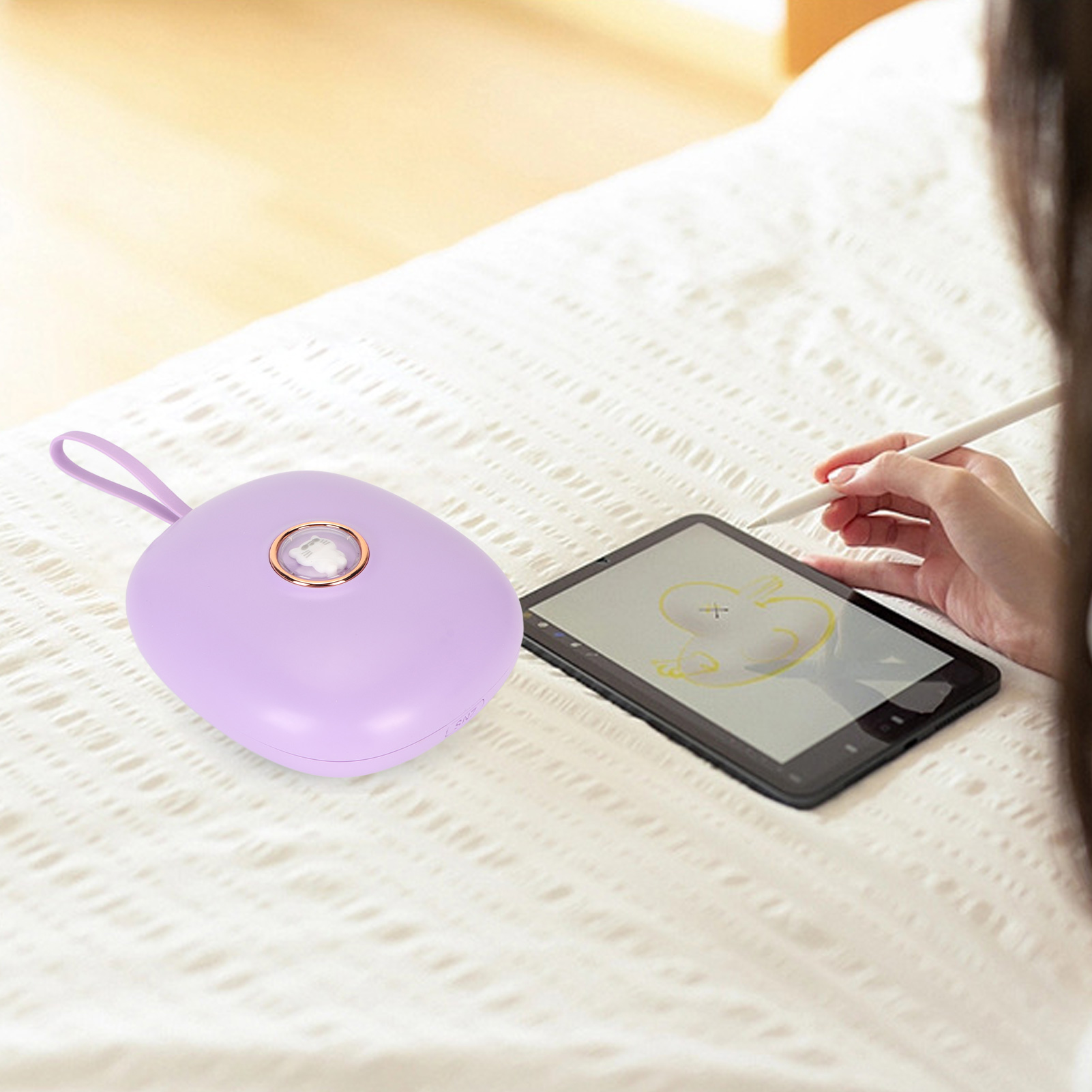 Tragbarer Und Kreativer Digitaler Led-wecker Für Schüler Und Kinder, Mit Schlummerfunktion, Leiser Und Kraftvoller Vibration, Lilaviolett.