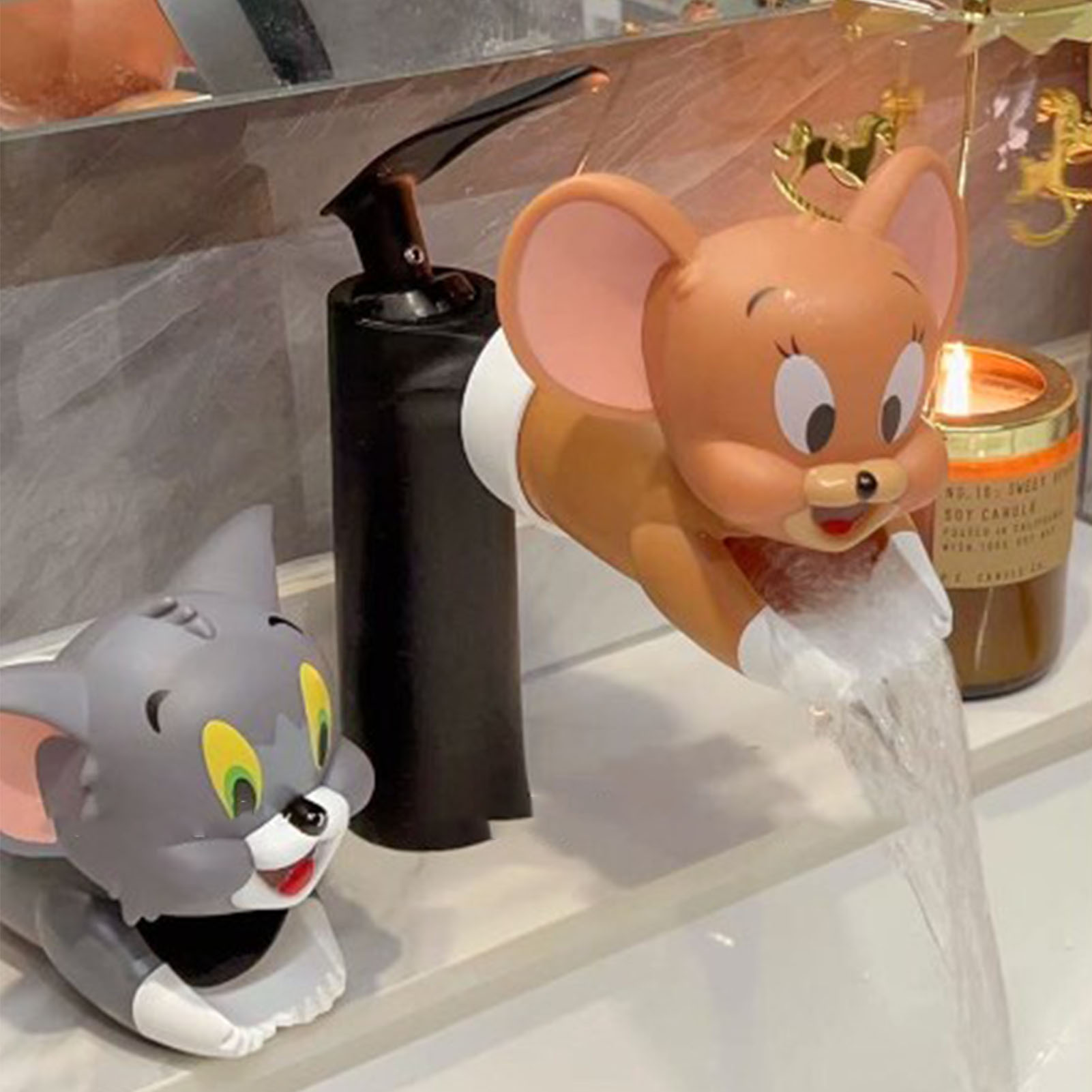 Verbesserte Baby-wasserhahnverlängerung, Wasserhahnverlängerung Mit Cartoon-muster, Wasserhahnzubehör Für Kinderhändewaschen, Maus.