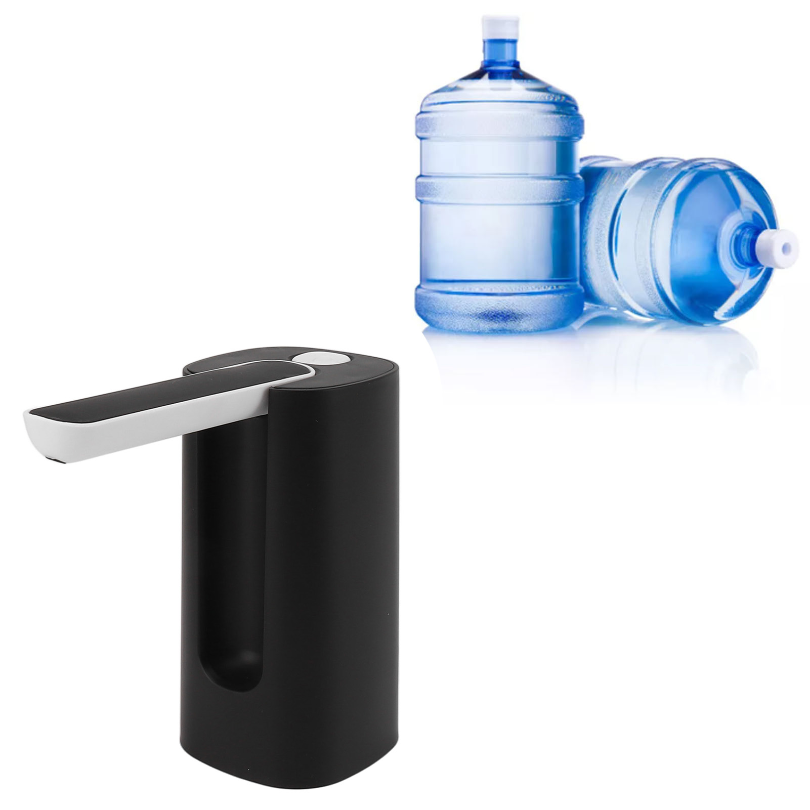 Faltbare Wasserpumpe Für Haushaltswasserflaschen, Automatisches Ansaug- Und Abgabegerät Für Mineralwasserflaschen, Automatischer Elektrischer Wasserspender Für Zuhause, Schwarz.