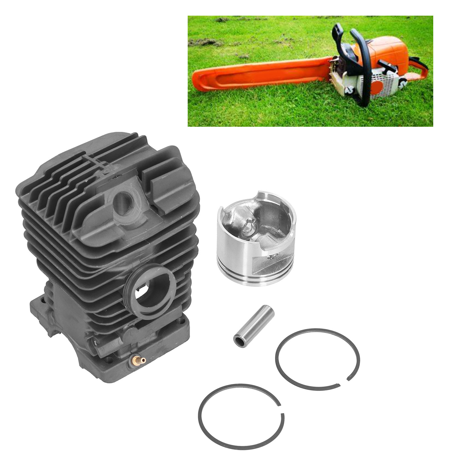 49 Mm Kolben-zylinder-einheit Mit Nadellager, Kompatibel Mit Stihl Kettensägen Ms390, Ms290, Ms310, 029 Und 039.