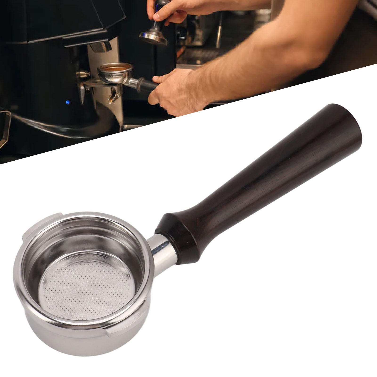 Universalgriff Für Breville Series 9 Kaffeemaschinen, 58 Mm, Zwei Griffe, Bodenlos, Edelstahl, Modell F, Farbe: Lila-sandelholz