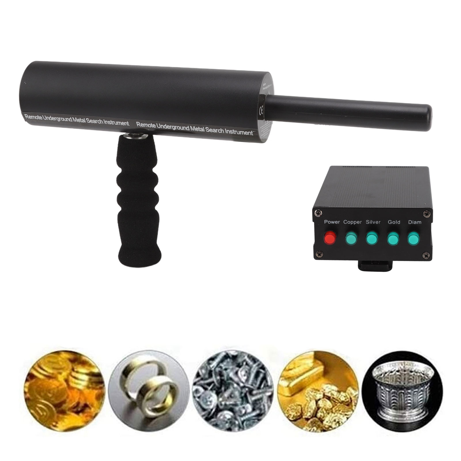 Aks Metalldetektor-suchsystem Mit Einer Tiefe Von 14 Metern, Einer Reichweite Von 800 Metern, Metalldetektor-scanner, Europäischer Standard 100-240v, Schwarz.