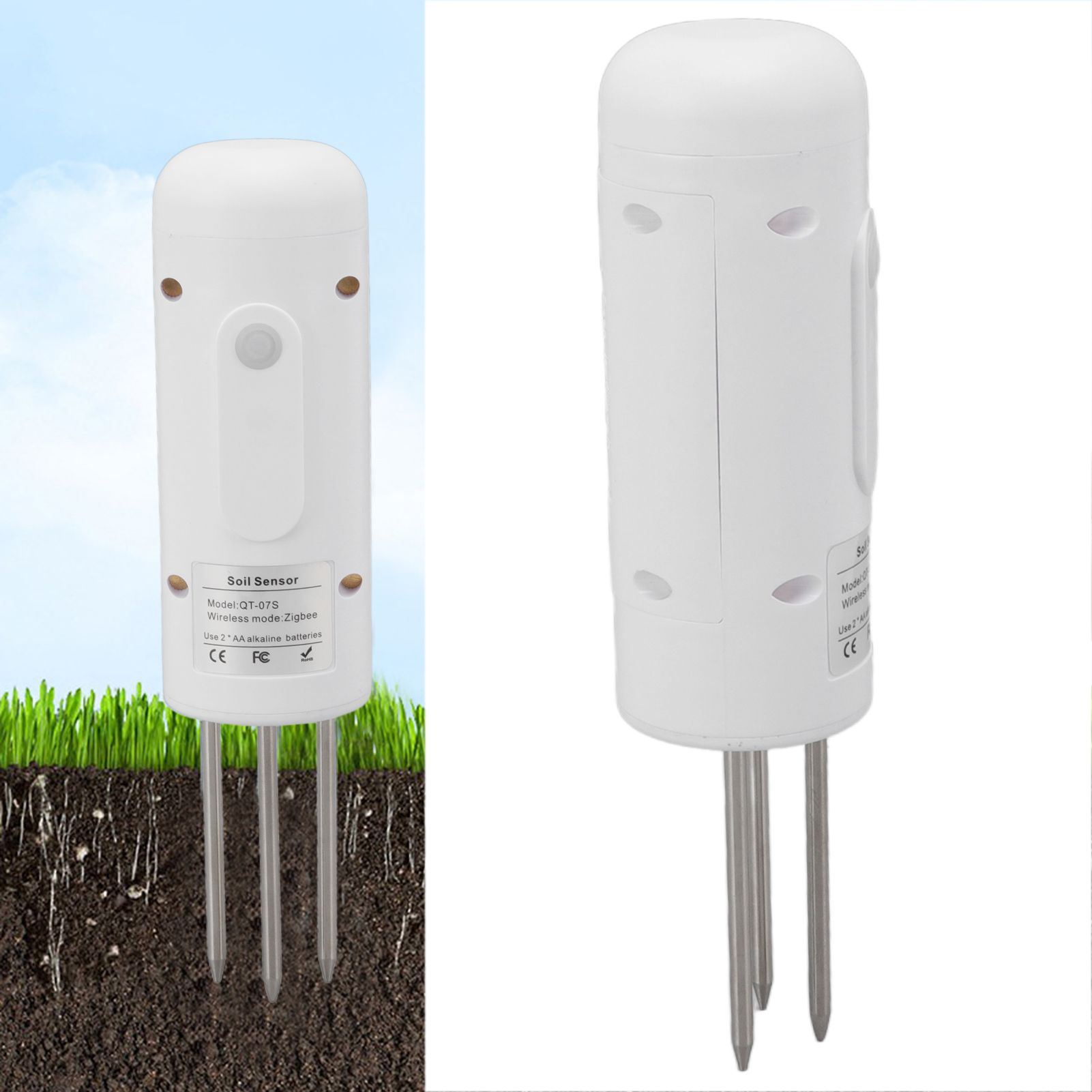 Neuer Drahtloser Bodentemperatur- Und Feuchtigkeitssensor, Zigbee-fähiger Bodenüberwachungssensor Für Topfpflanzen Für Smart Home Und Gartenarbeit.