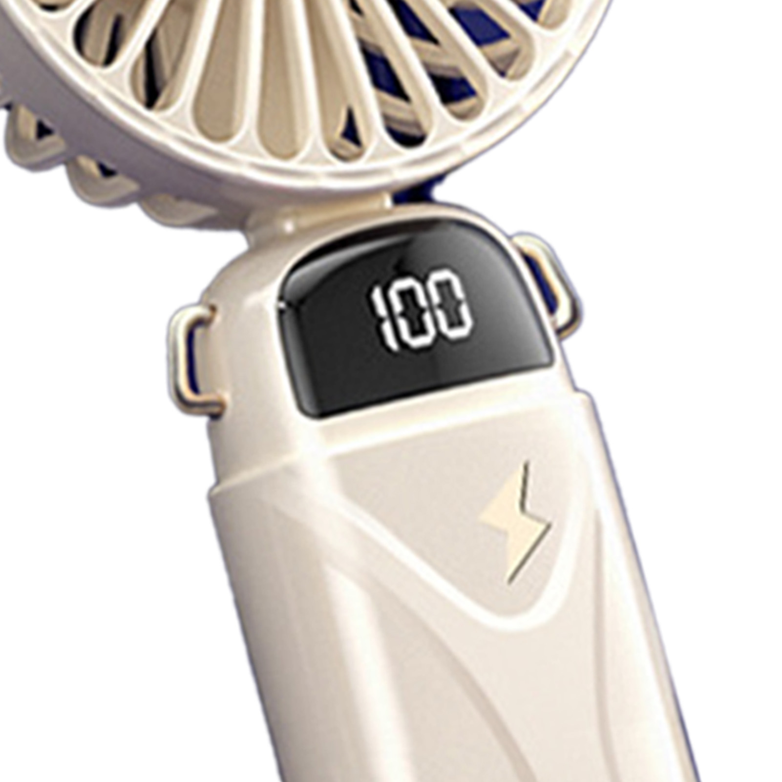 Mini-usb-ventilator Für Studenten Mit Digitalanzeige, Faltbar, Fünf Geschwindigkeitsstufen, 800 Mah Akku.