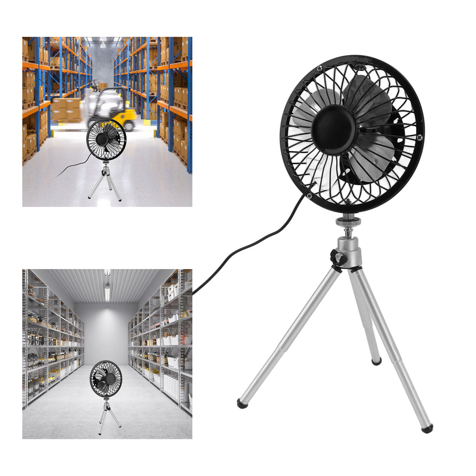 6w 15cm Tragbares Solarventilator-set Mit Teleskopständer, Solarstromversorgung Und Usb-kabel Mit Zwei Eingängen, Ideal Für Zuhause, Büro, Camping Und Angeln Im Freien.