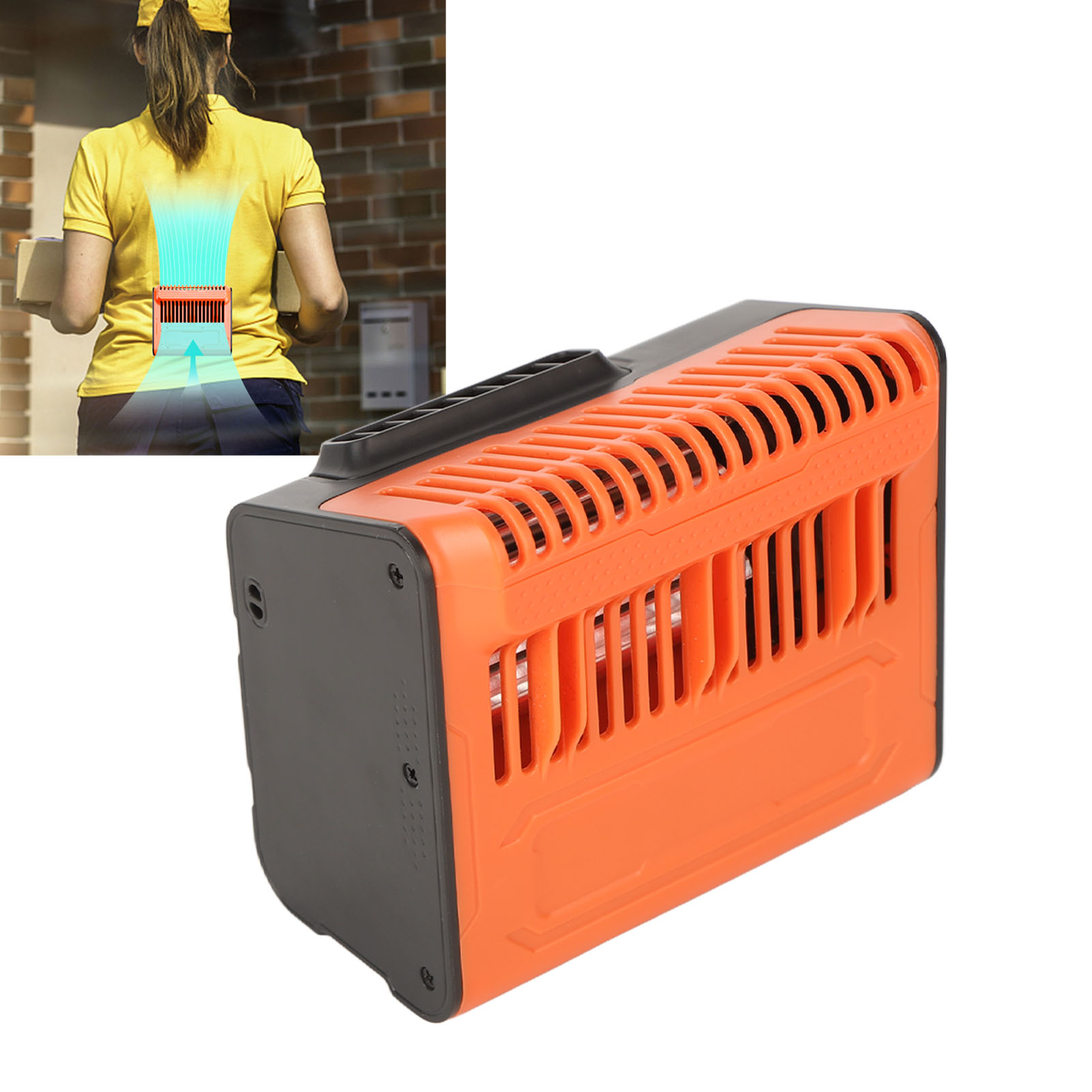 Outdoor-ventilator Mit 10.000-mah-akku, Usb-powerbank, Blattlos, Starker Luftstrom, Tragbare Kühlung