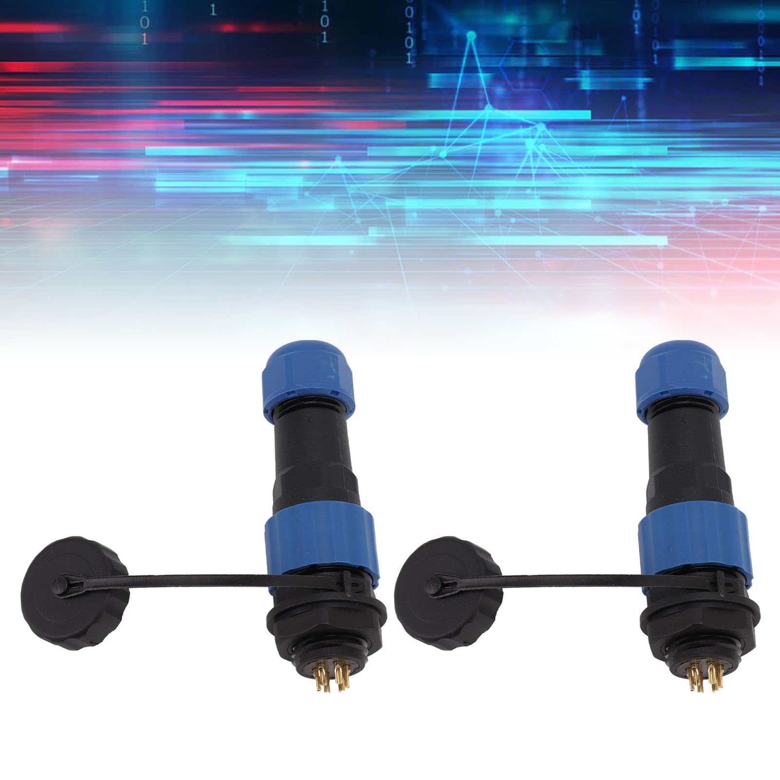 Verkauf Von 2 Ip68 Wasserdichten Luftfahrtsteckverbindern (stecker Und Buchse), Sd16-kern, Männliche Und Weibliche Hintere Mutter, G3/8sd16-6-steckverbinder.