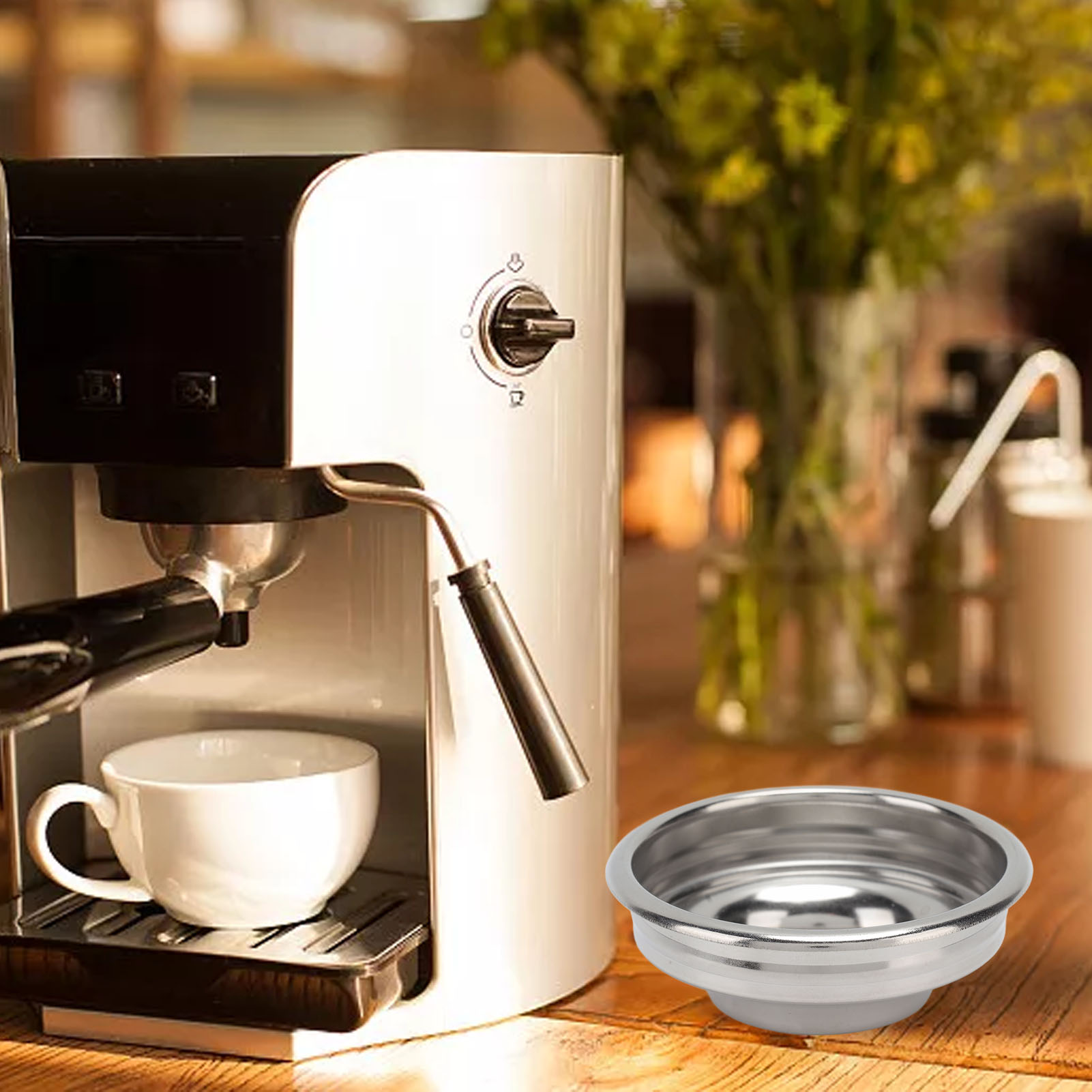 Filterhalter Für Italienische Halbautomaten-kaffeemaschinen, Kapselkaffeemaschinen, Edelstahl-filterhalter.