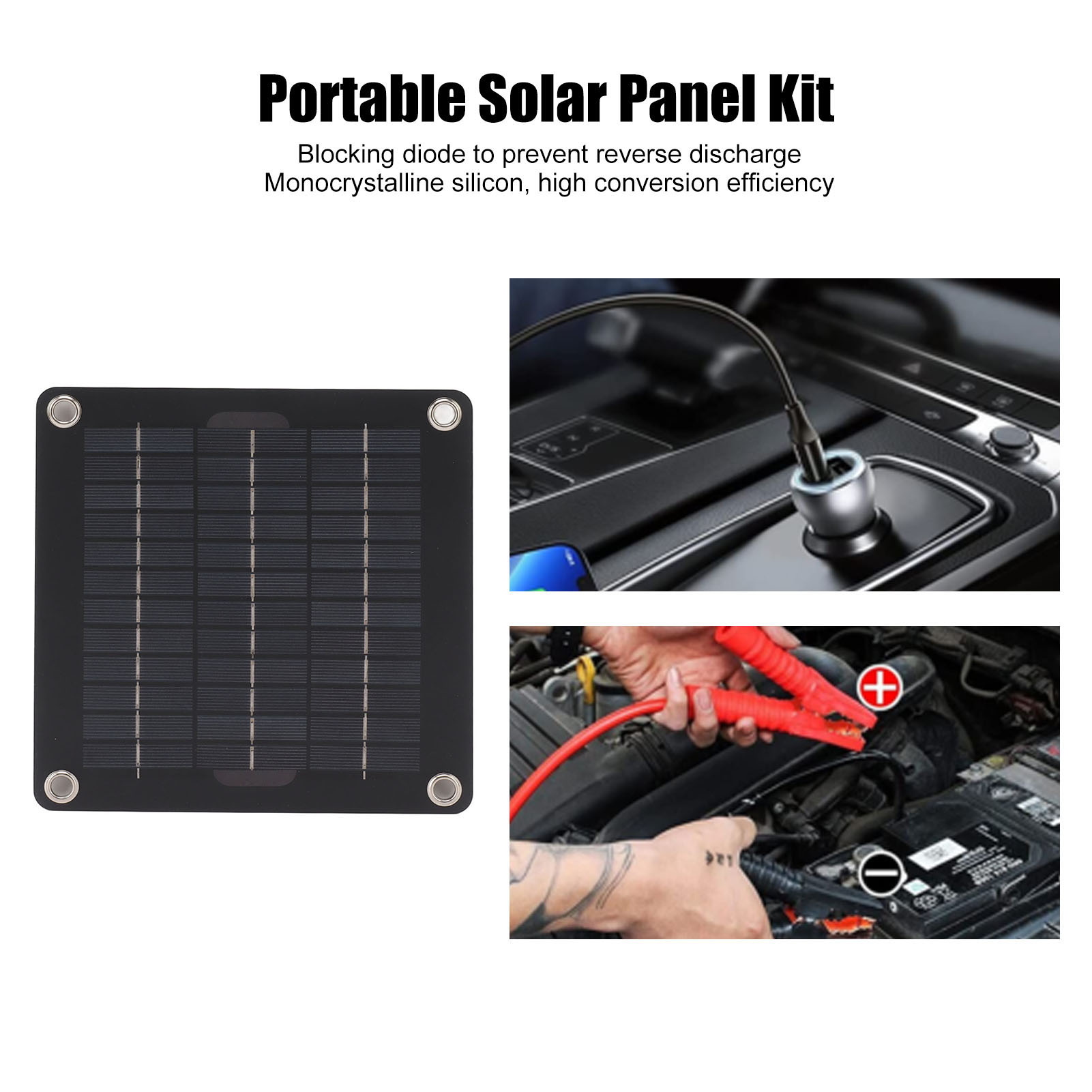 10w Solarpanel-set, Geeignet Für Kombis, Autos, Motorräder, Boote, Schneemobile Und Traktoren.