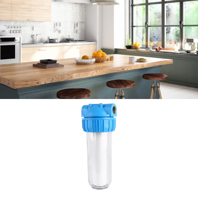 Klare Flasche Im Europäischen/italienischen Stil, 10 Zoll Lang, Mit Kupferrand, 1 Zoll Durchmesser, Für Wasserfilter Im Haushalt, Vorfilter Und Hochdruckreiniger Für Nutztiere.