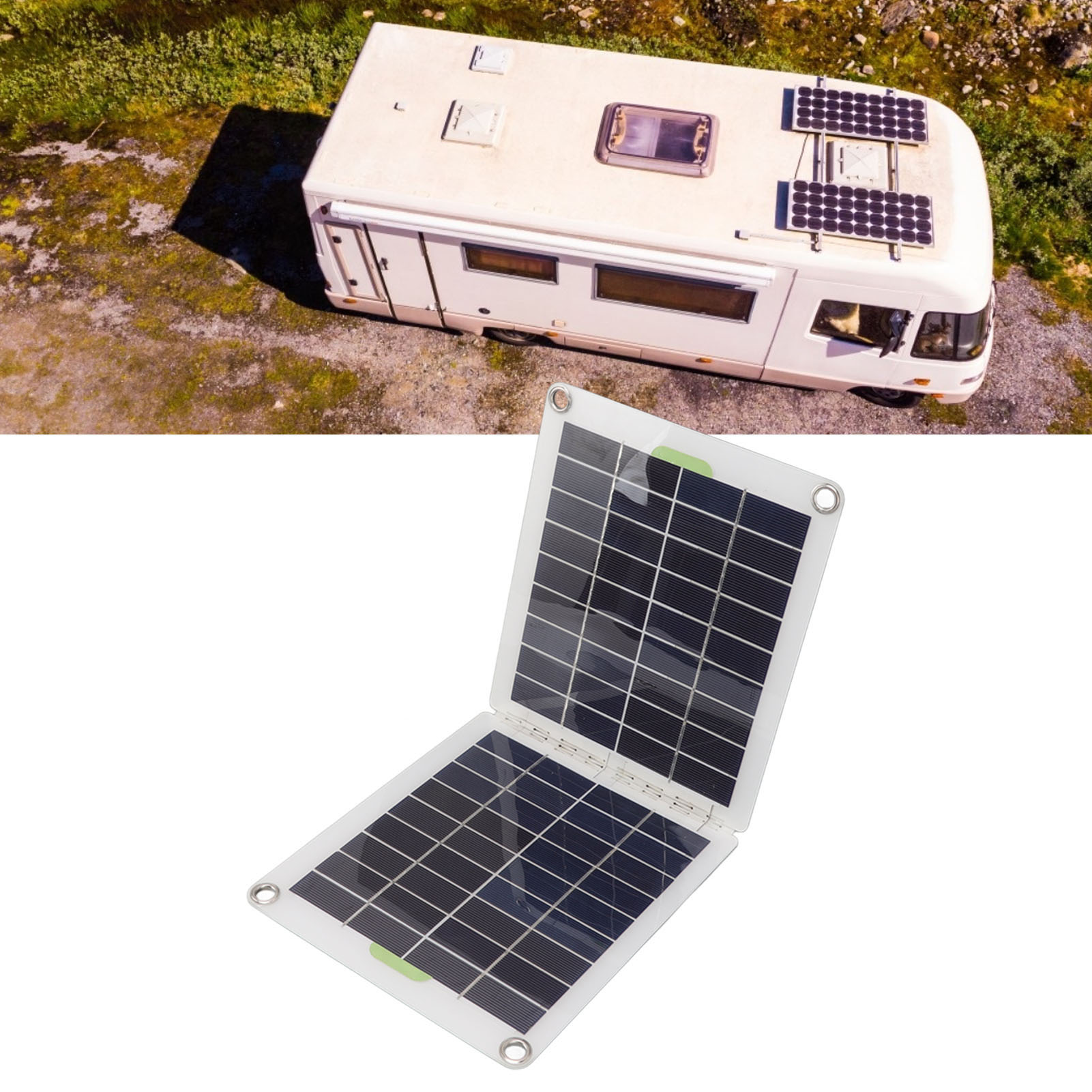Faltbares Und Tragbares 20-w-solarpanel Für Reisen Und Camping, Solar-akkuladegerät Für Handy Und Auto Mit Schnellladefunktion