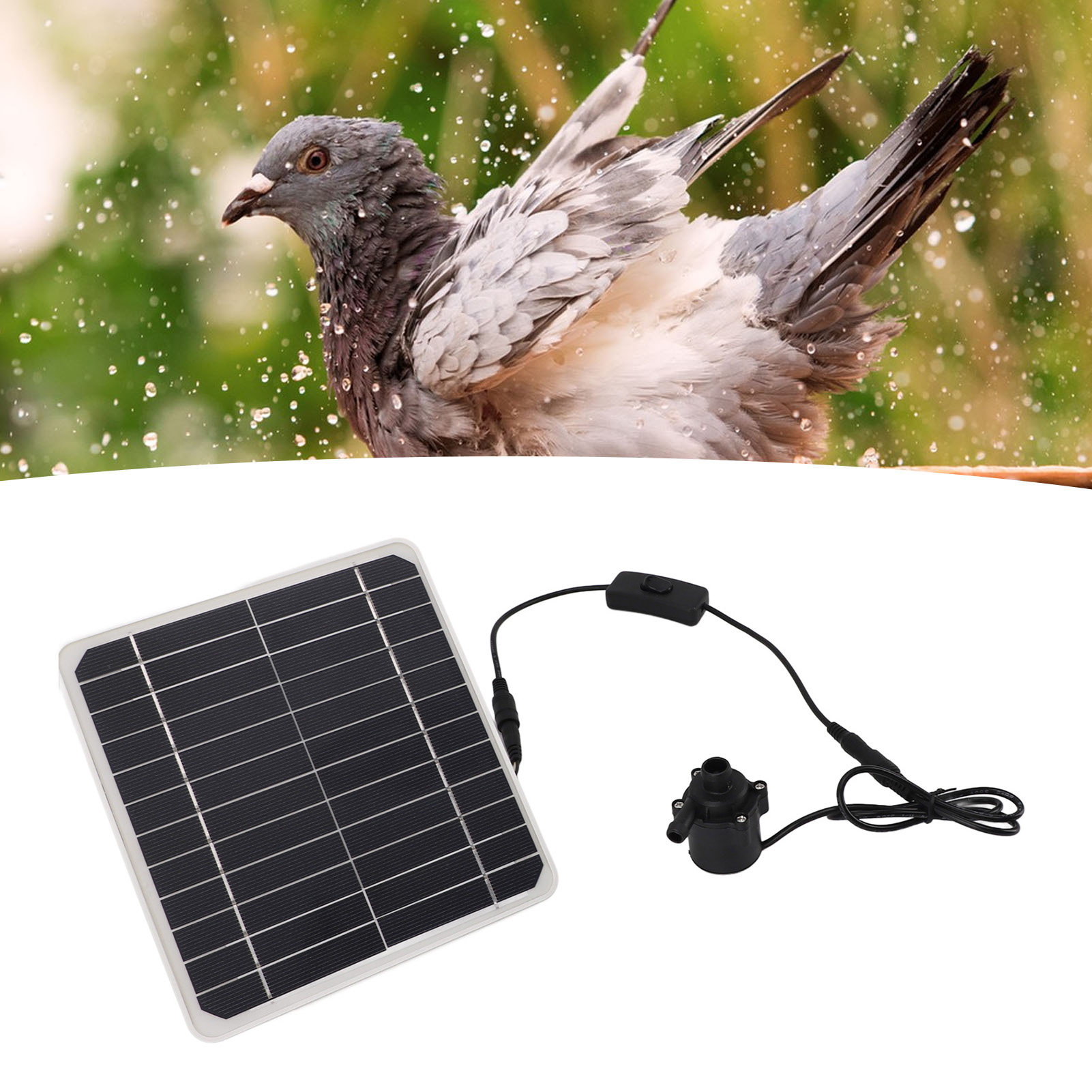 50-watt-solarwasserpumpe Mit Energiespeicherfunktion, Einstellbarer Wassermenge Und Schalter, Betrieb Rund Um Die Uhr.