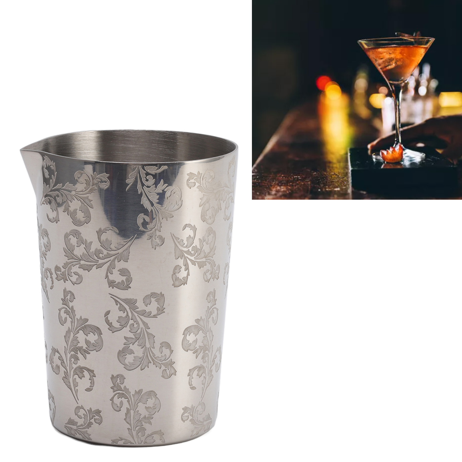 Messbecher Aus Edelstahl, Latte-art-becher, Cocktailbecher, Rührbecher