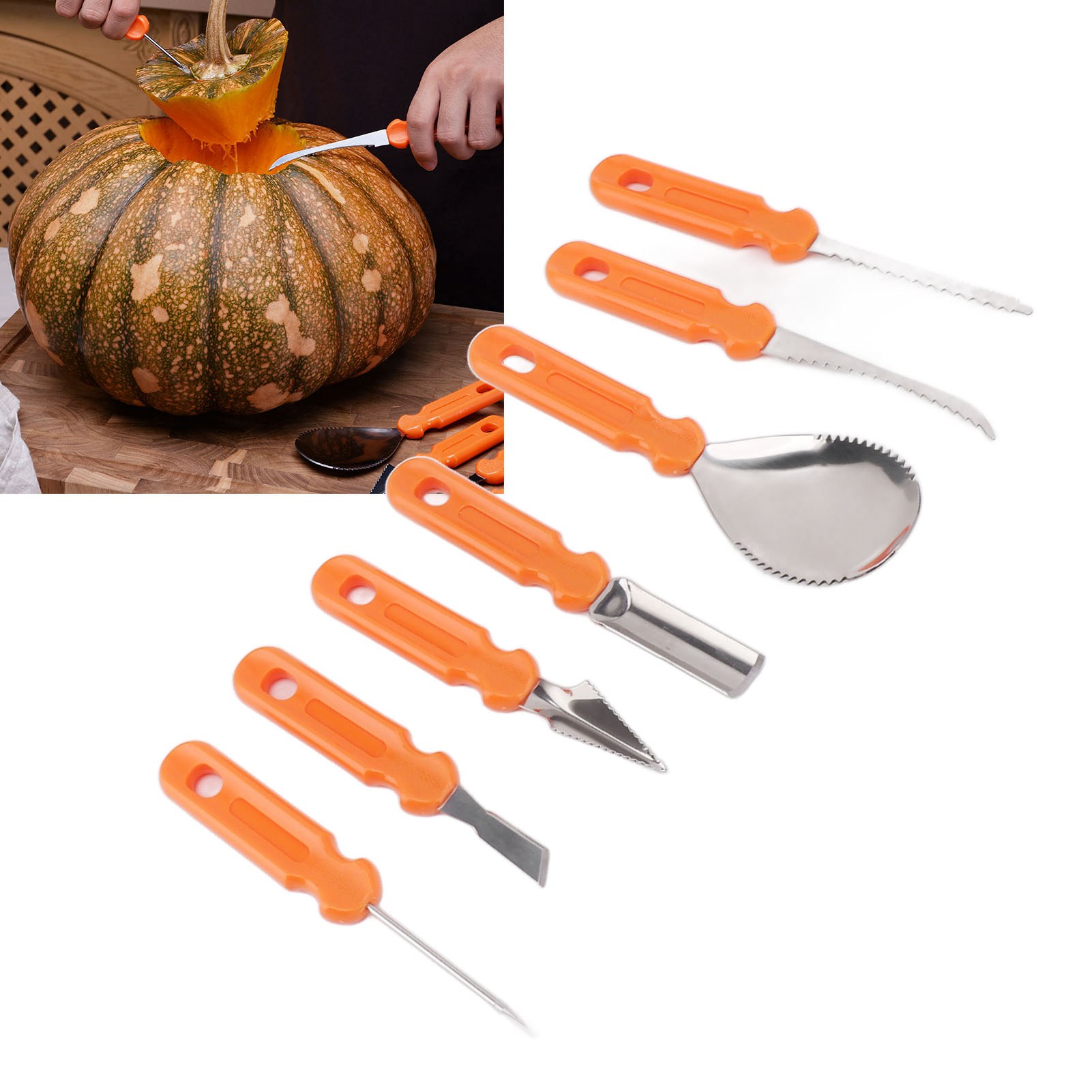 Messerset Zum Schnitzen Von Halloween-kürbissen, Schnitzwerkzeuge Für Selbstgemachte Kürbislaternen, Tonwerkzeuge, Kürbisschneidewerkzeuge