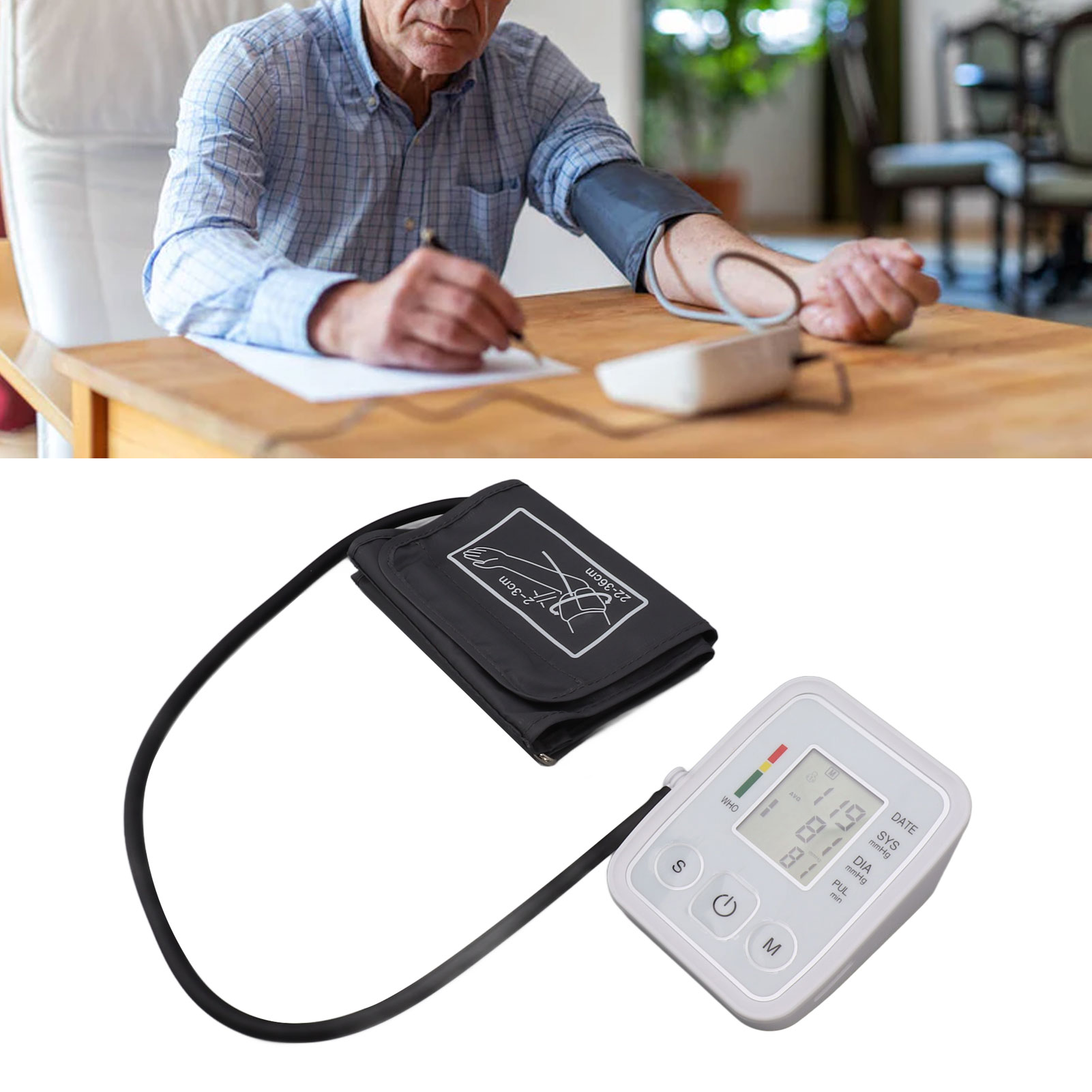 Elektronisches Blutdruckmessgerät, Blutdruckmessgerät Für Zu Hause, Blutdruckmessgerät, Blutdruckmessgerät Mit Sprachausgabe In Englisch, Batterien Nicht Enthalten.
