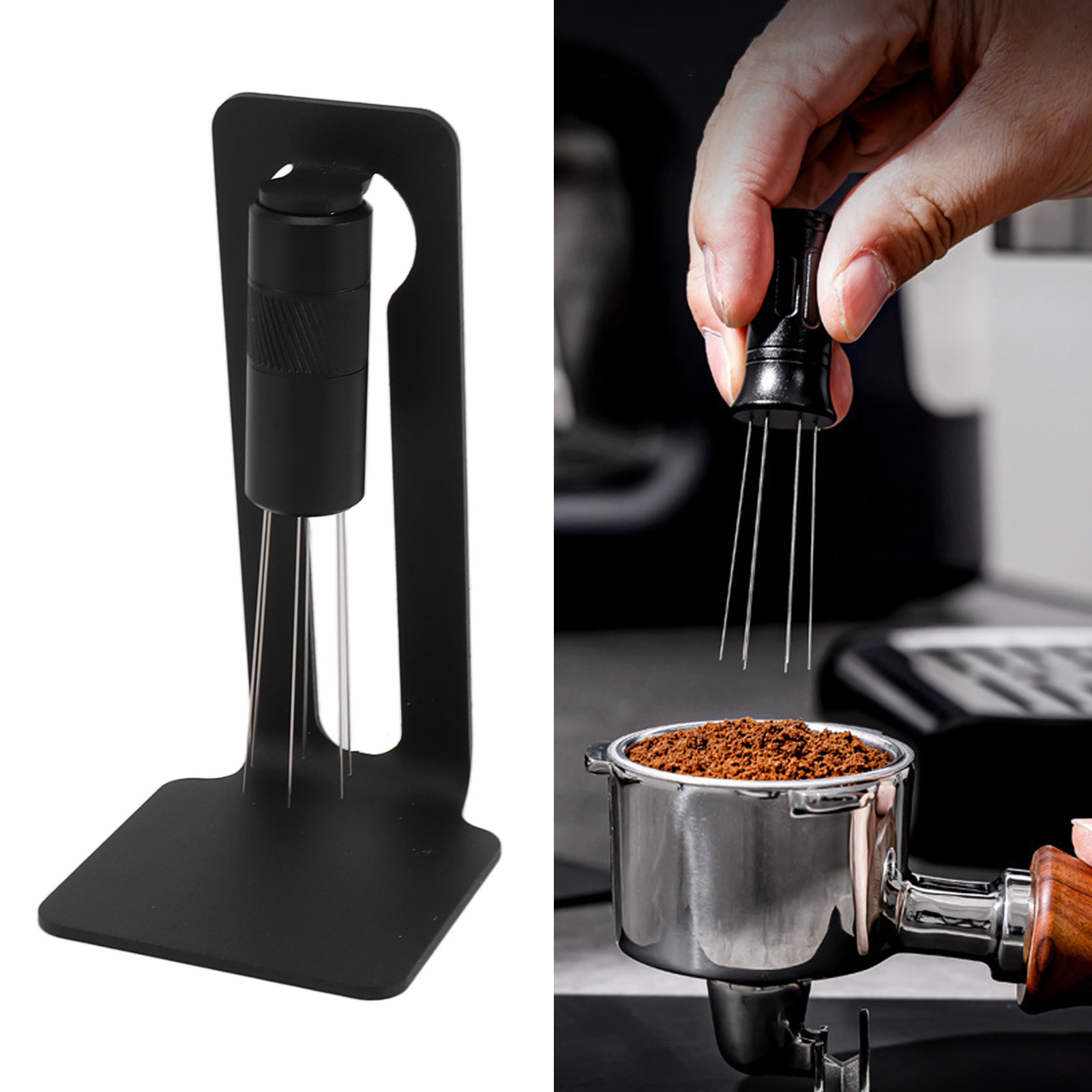 Magnetische Dosiernadel Für Pulver, Pulverdosierer Mit Edelstahlnadel, Misch- Und Entdichtungsnadel Mit Sockel, Dosiernadel Für Gemahlenen Kaffee Mit Sockel.