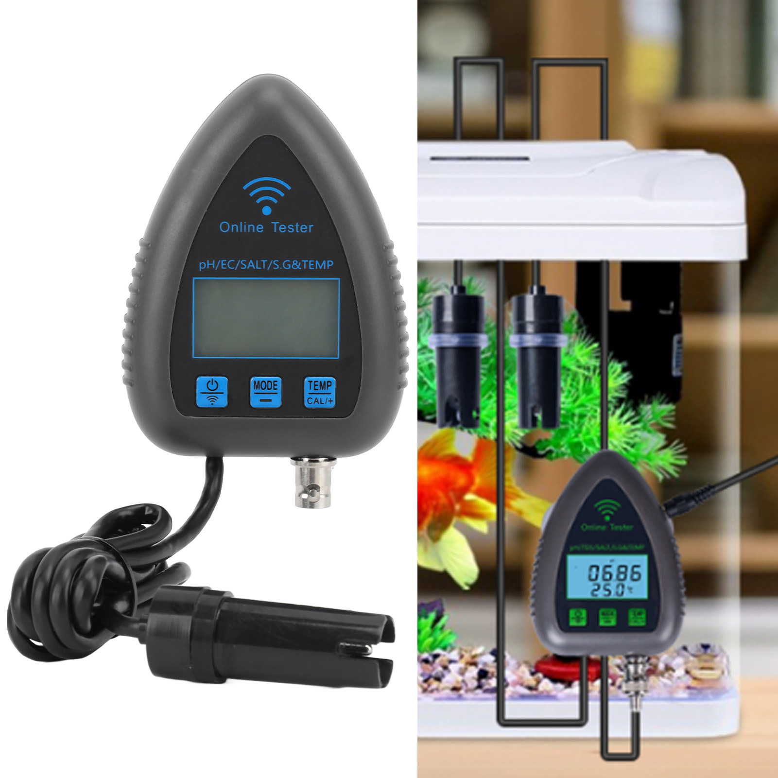 Mini-online-ph-überwachungssystem, Drahtloses Wifi 9953w, Mit Doodle-anwendung, Zur Wasserqualitätsanalyse In Der Hydroponischen Aquakultur (europäischer Standard 230 V).