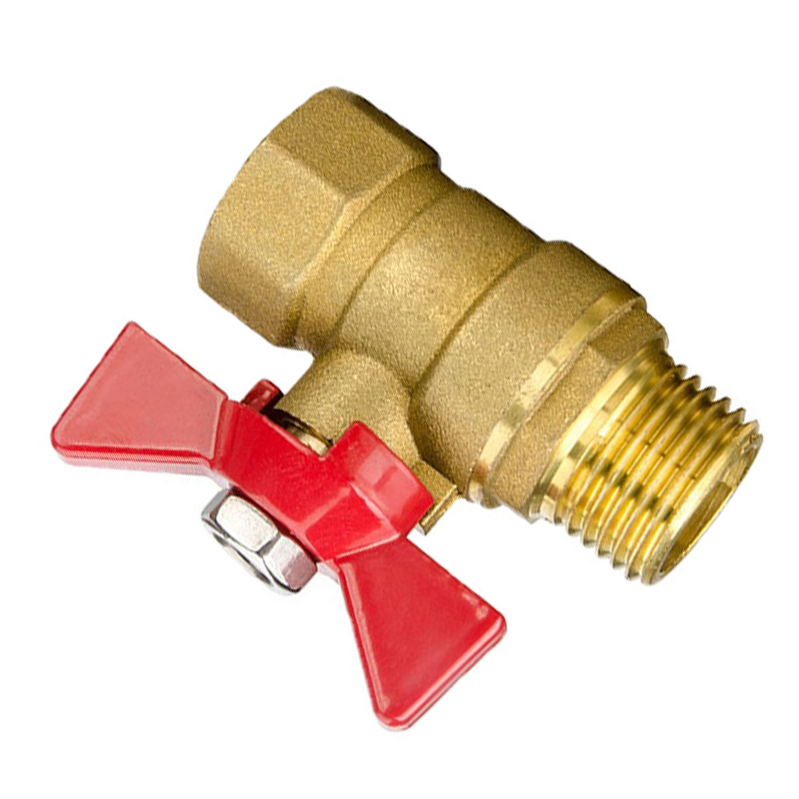 Absperrklappe Aus Messing Mit Innen- Und Außengewinde, Wasserventil, Absperrklappe Für Wasserleitungen Und Sanitärinstallationen, Innen- Und Außenscheibenventil