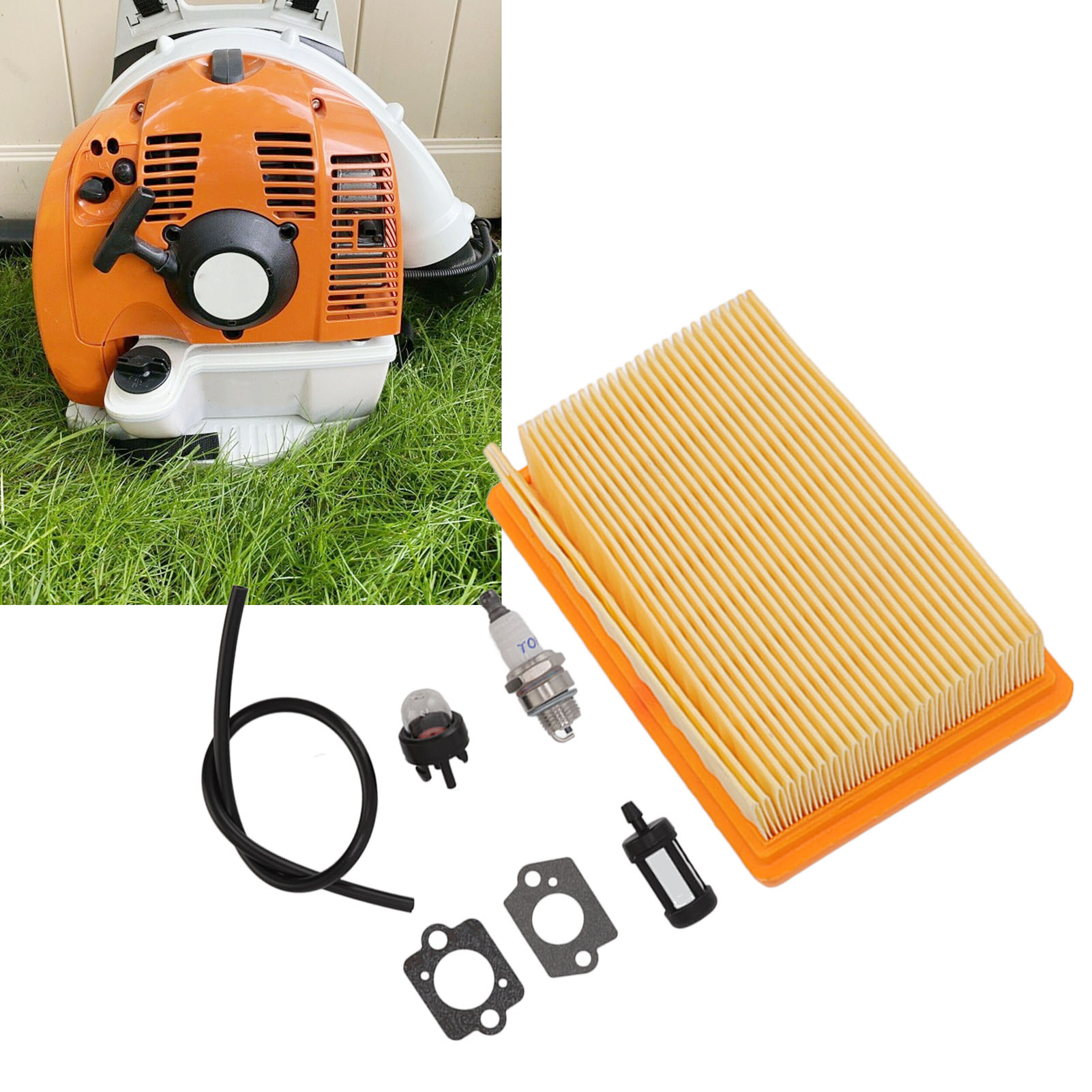 Geeignet Für Luftfilter, Stihl Rückentragbare Laubbläser Br350 Br430 Sr430 Sr450 Und Zündkerzen.