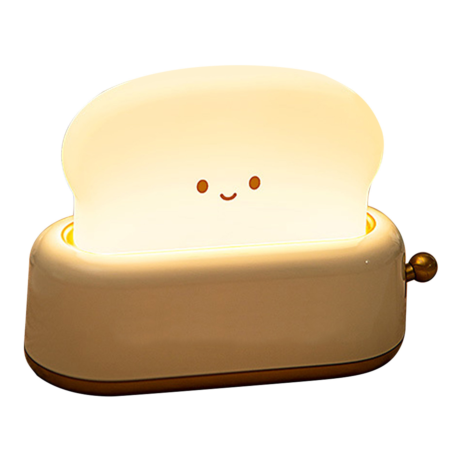 Kreatives Nachtlicht In Form Eines Brotbackautomaten, Usb-wiederaufladbare, Dimmbare Tischlampe, Led-nachttischlampe Mit Timer Für Kinderzimmer, Gelb