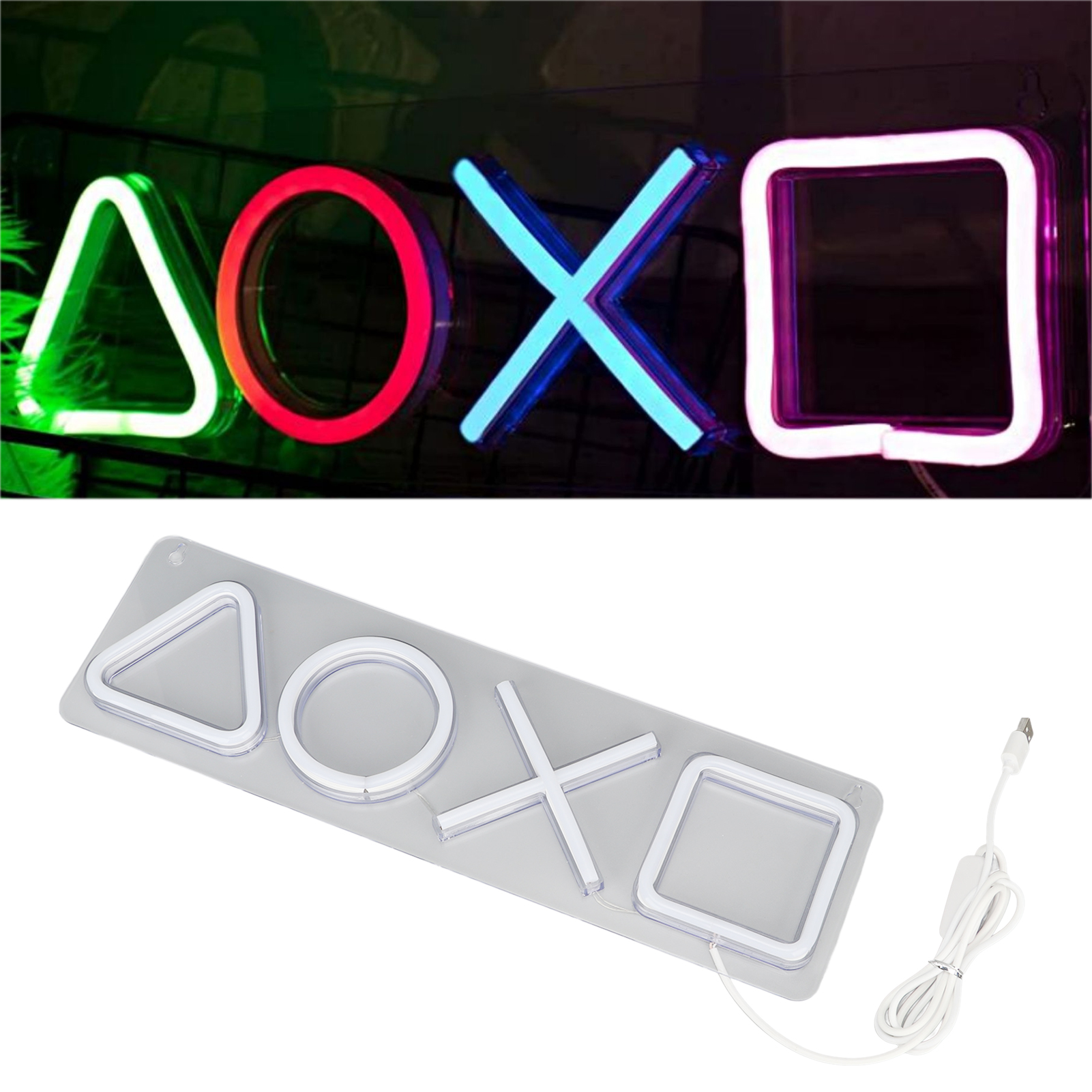 Led-neon-förmige Spielekonsolen-symbole Zur Dekoration Von Studentenzimmern, Led-stimmungsbeleuchtung
