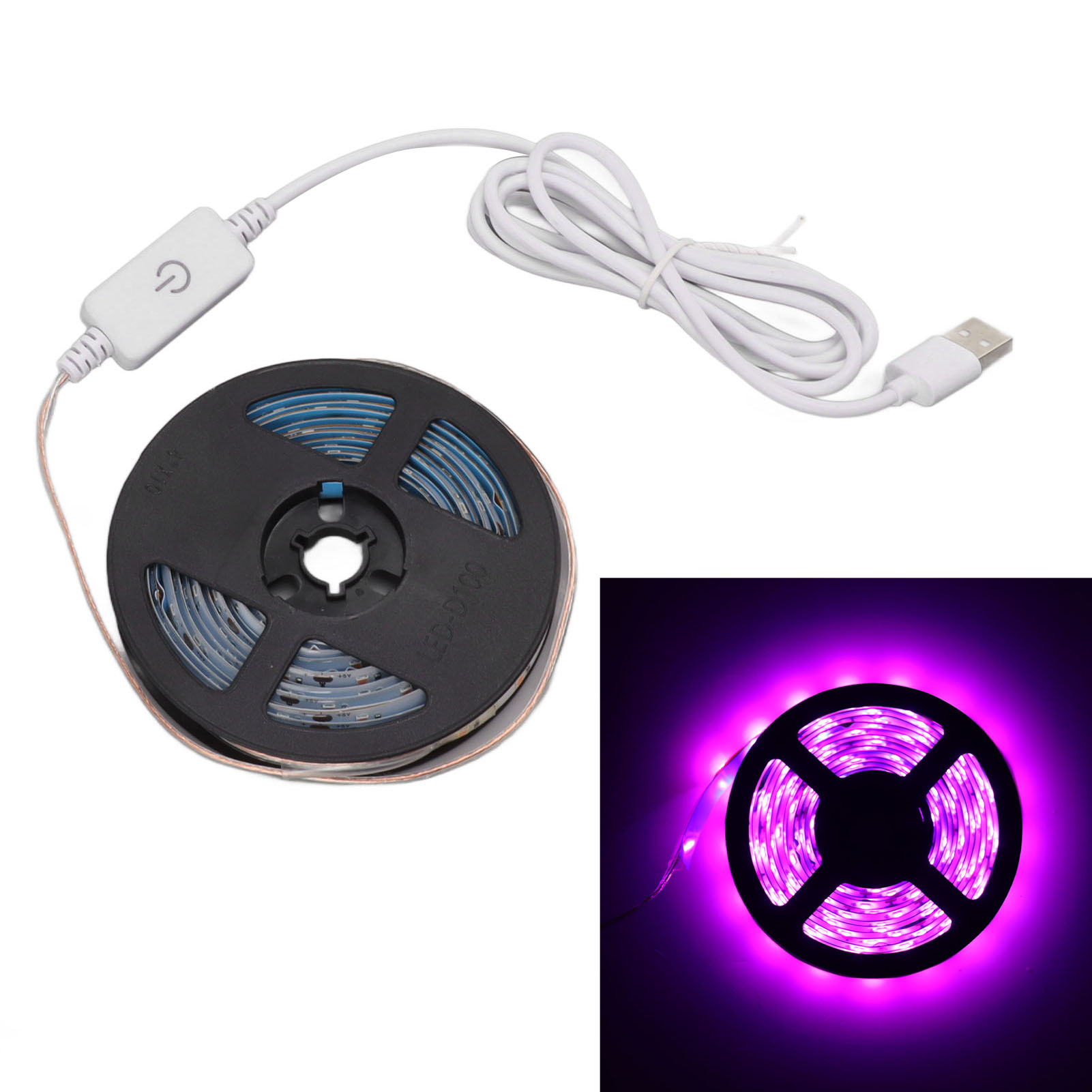 Vollspektrum-led-pflanzenlichtleiste Mit Usb-anschluss, Wasserdicht, Per Berührung Dimmbar, Ideal Für Die Anzucht Von Sämlingen, 5 V, 3 Meter.