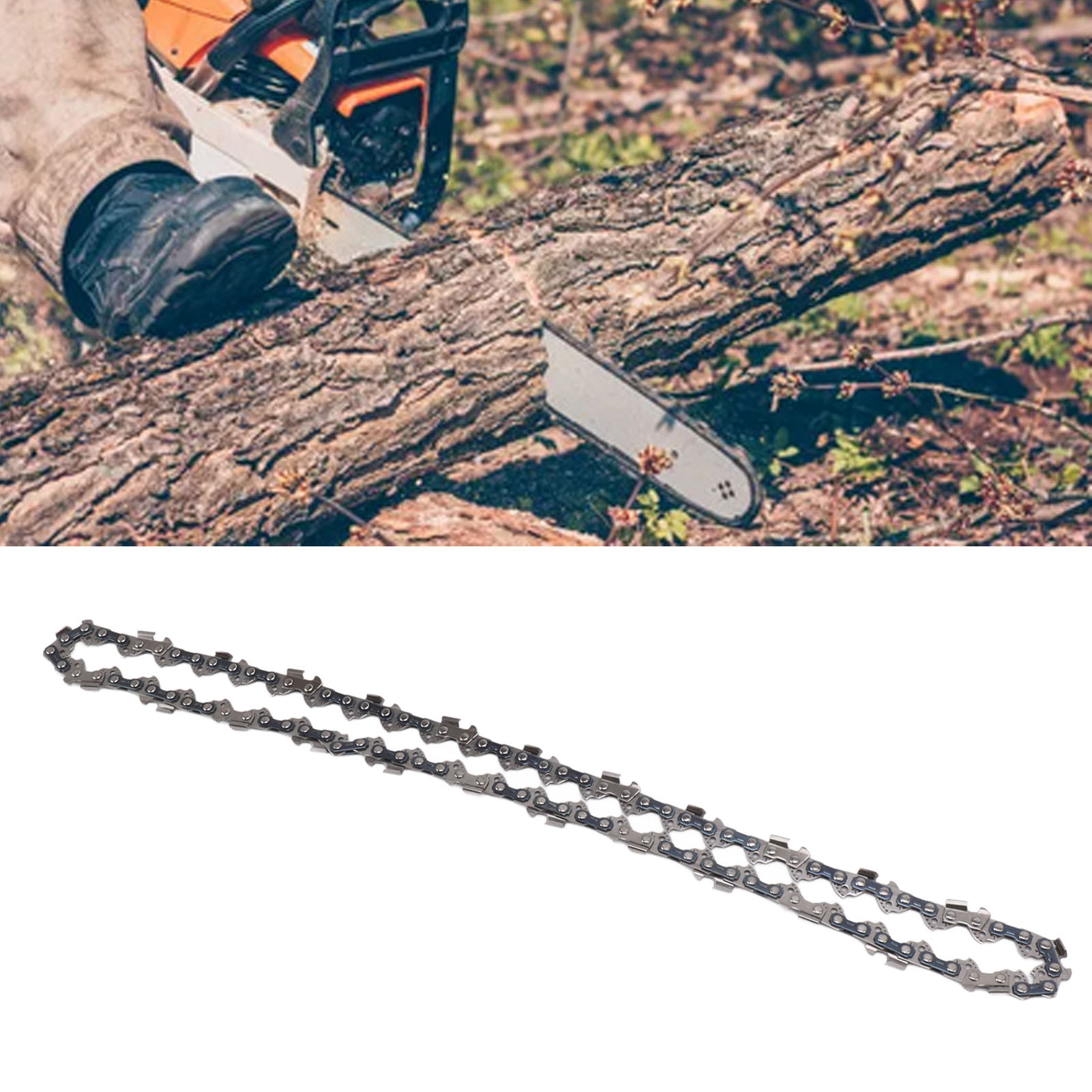 14" (35,5 Mm) Kettensägenkette, 3/8" Teilung, 0,043" Treibgliedstärke, 50 Glieder, Ersatzkette Für Kettensäge