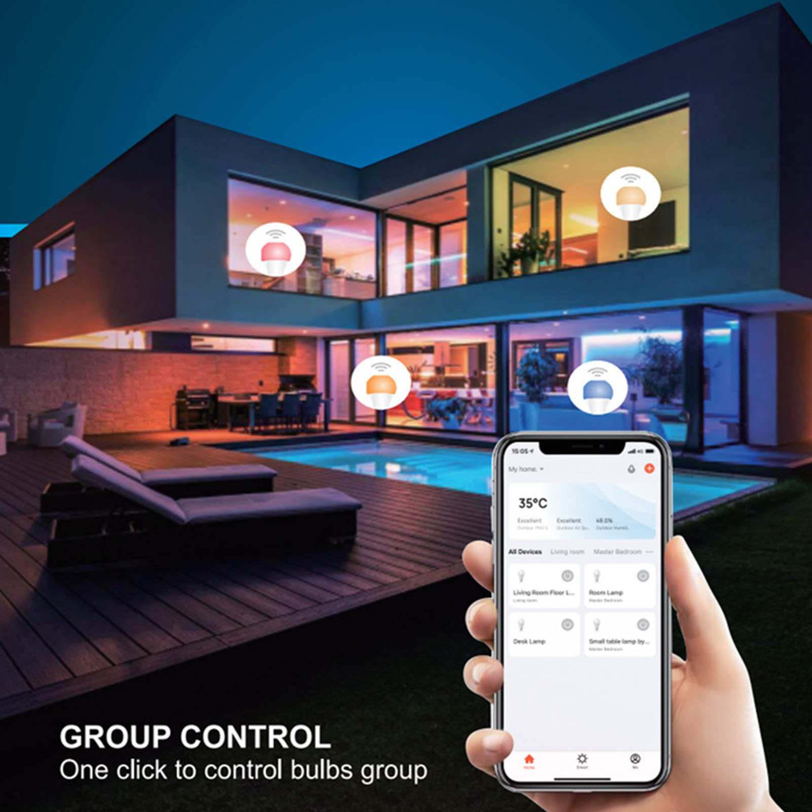 Intelligente Glühbirne Mit Alexa-funktion, Graffitiresistent, Steuerbar Über Die Google Home Sprach-app Und Wlan.